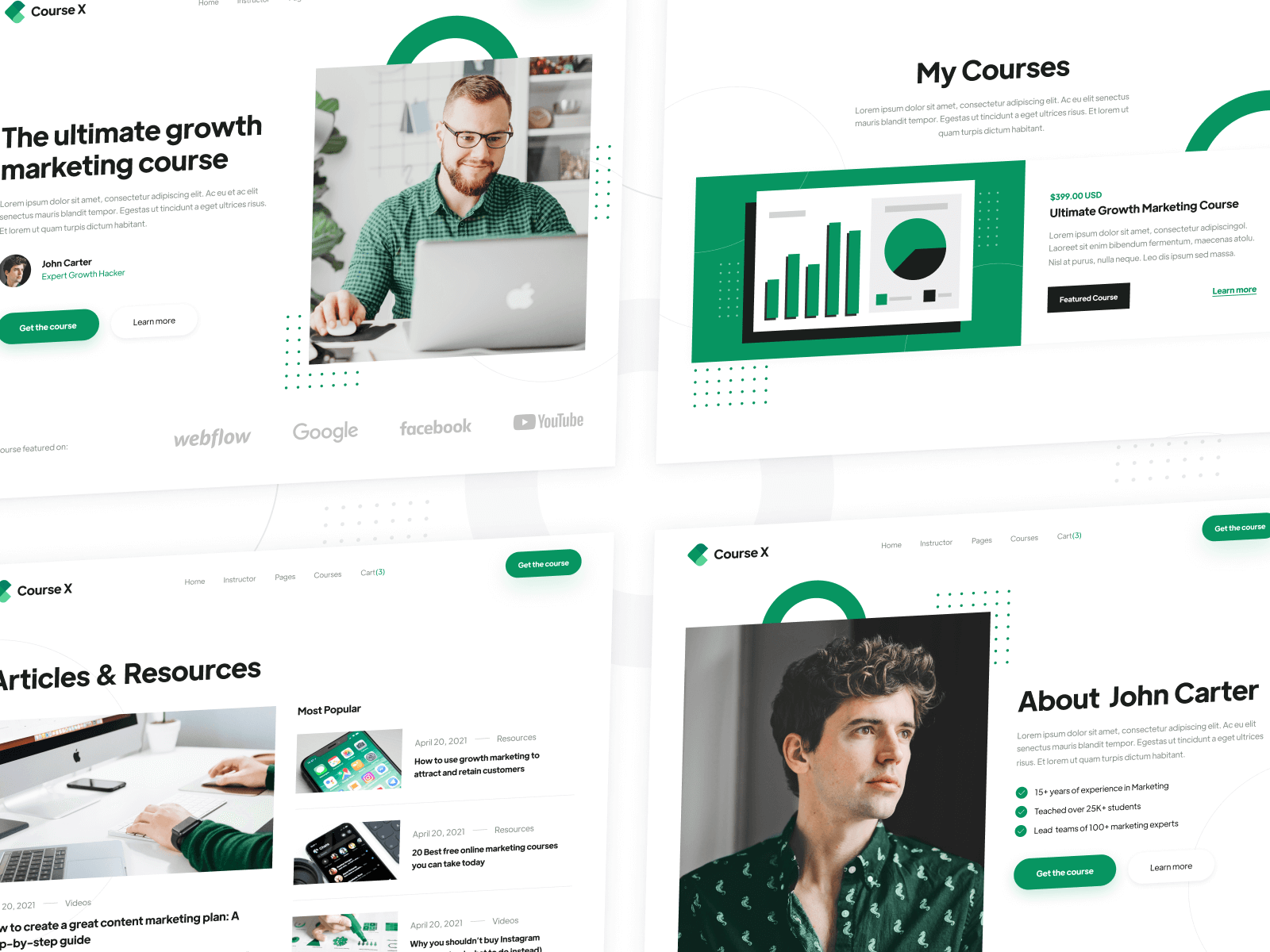 Template de Escuela en Línea para Webflow