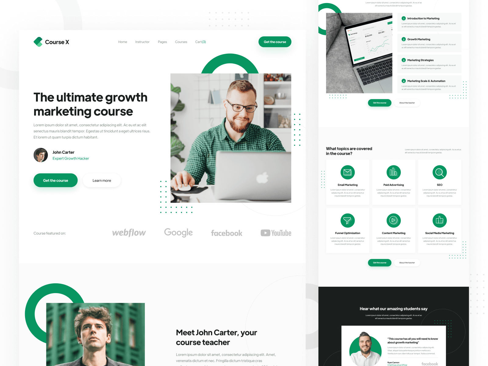 Plantilla de Escuela en Línea para Webflow
