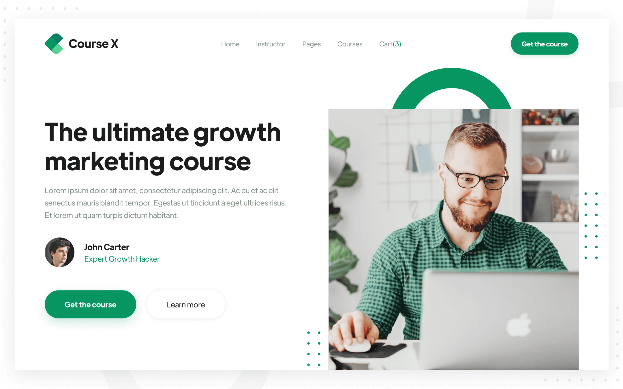 Plantilla de Curso en Línea para Webflow