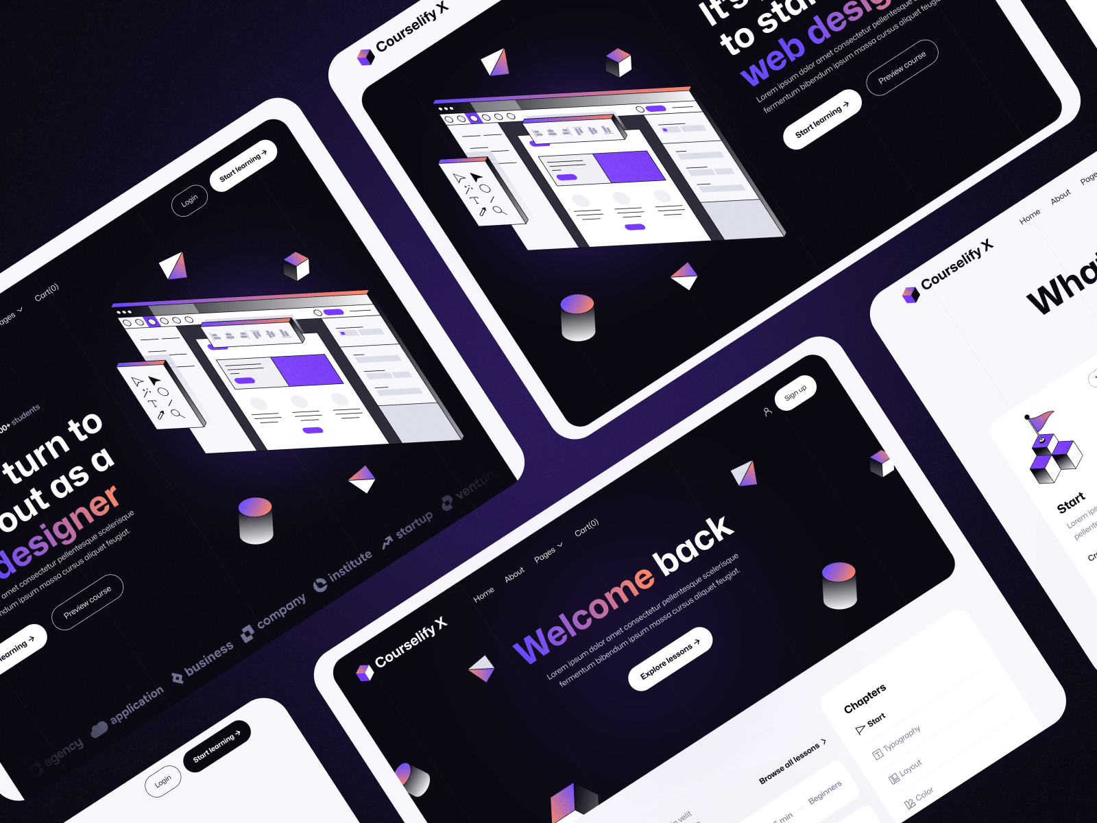 Plantilla para Webflow de Curso