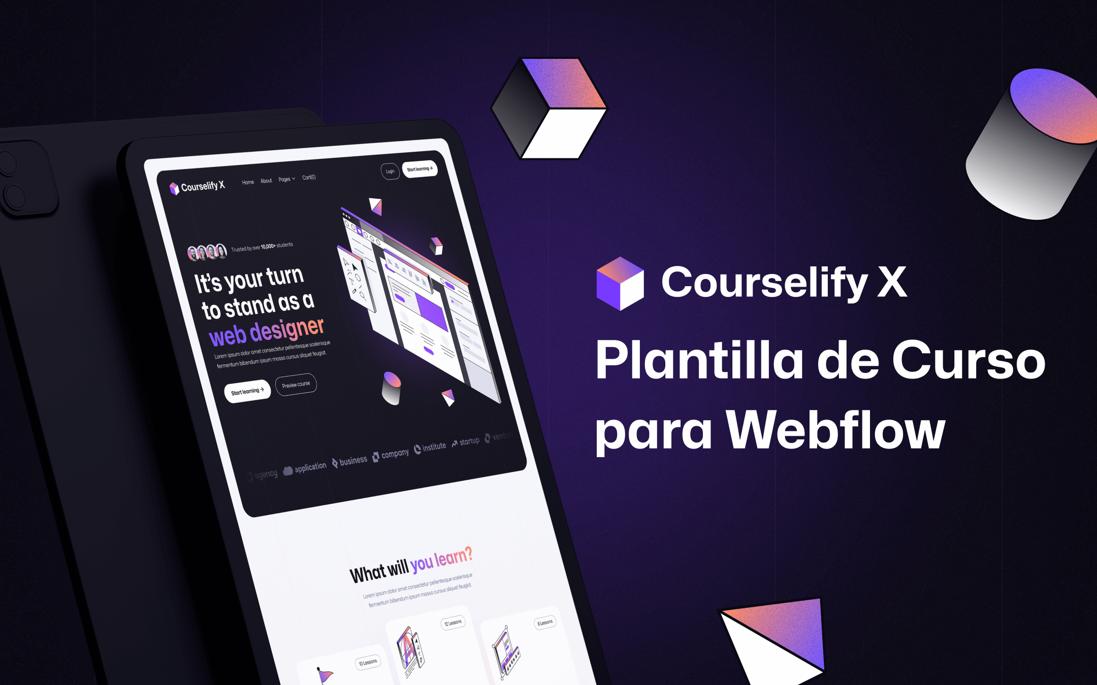 Plantilla de Curso para Webflow