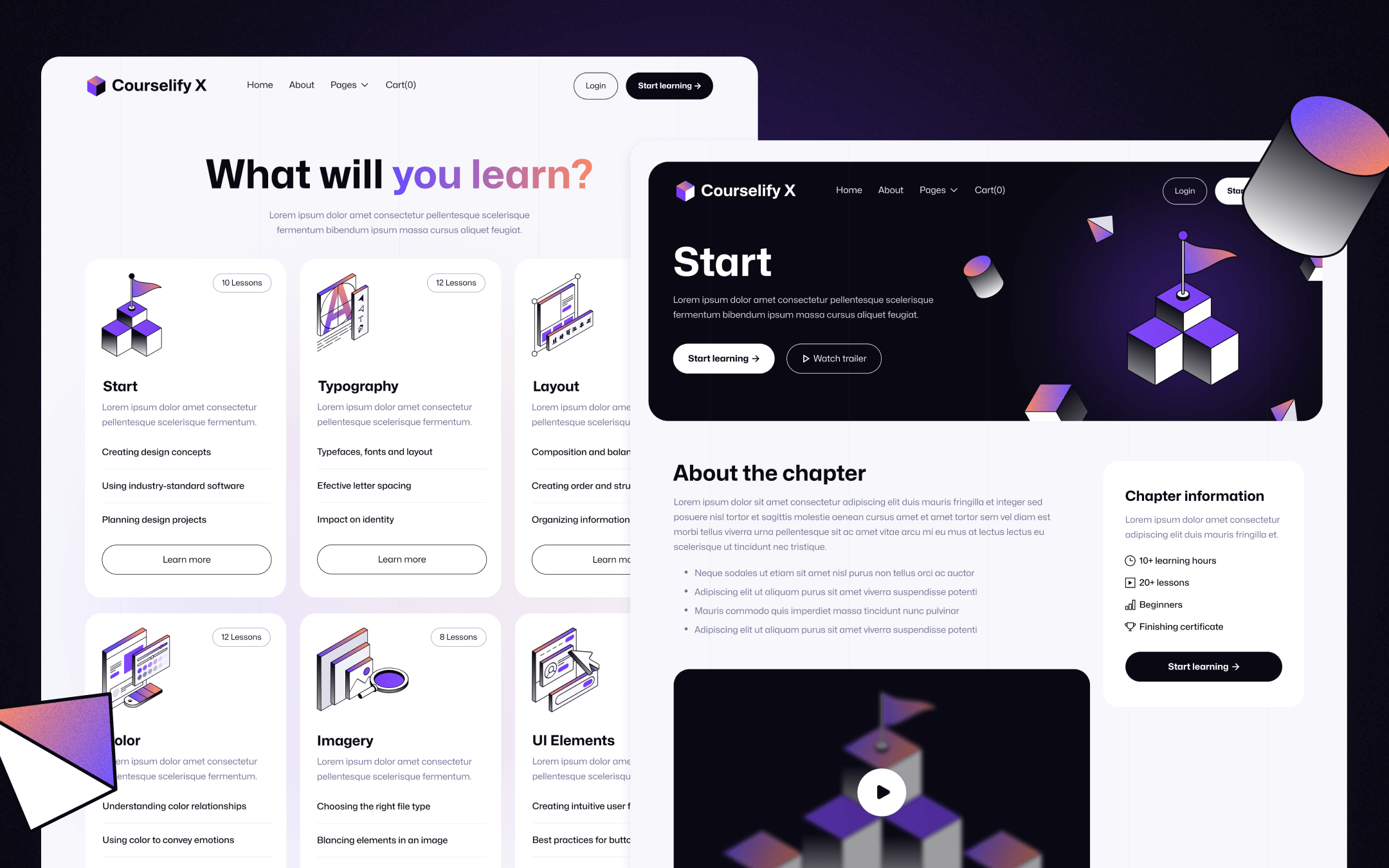 Courselify X Template para Webflow