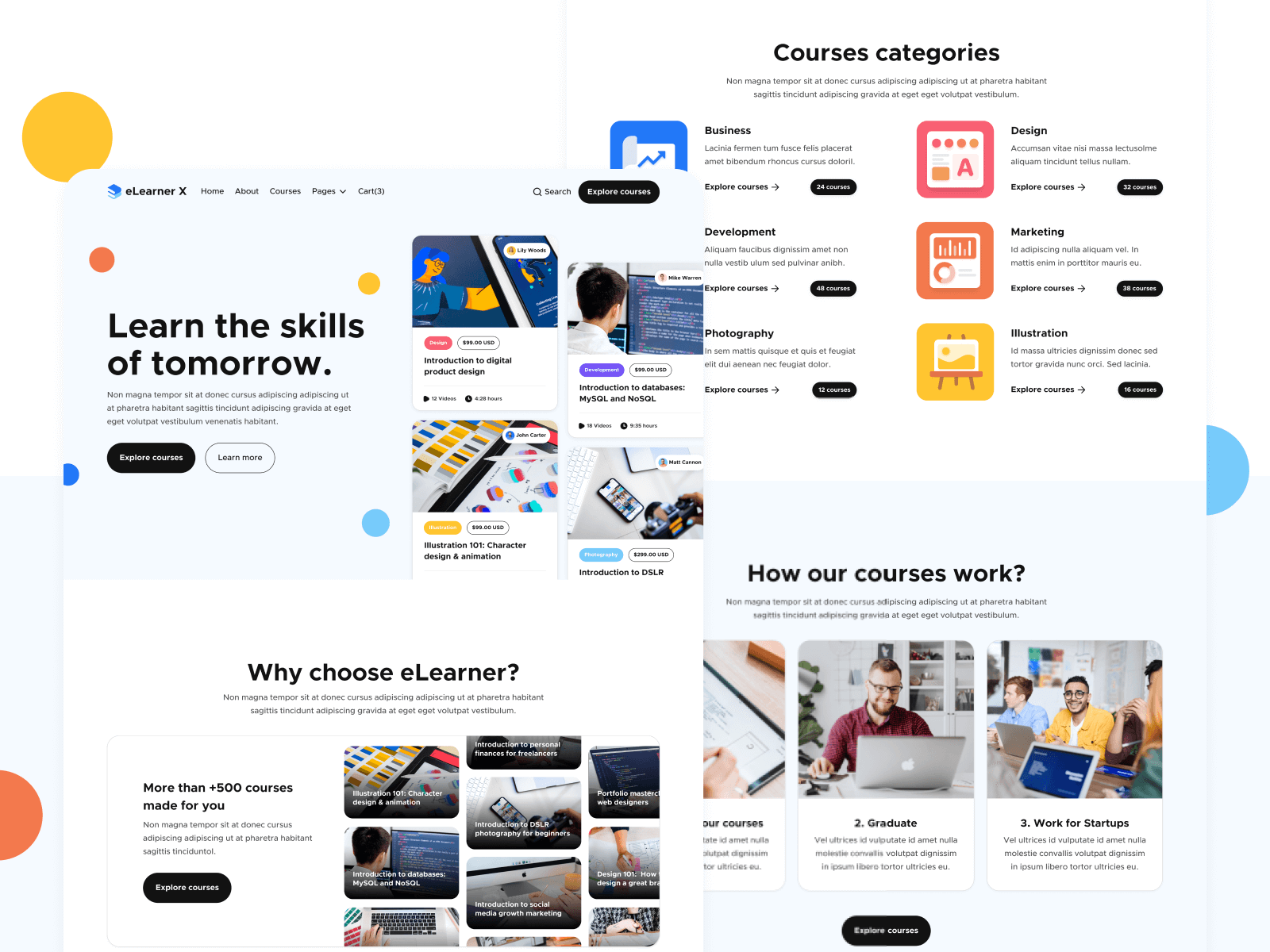 Plantilla de Cursos en Línea para Webflow
