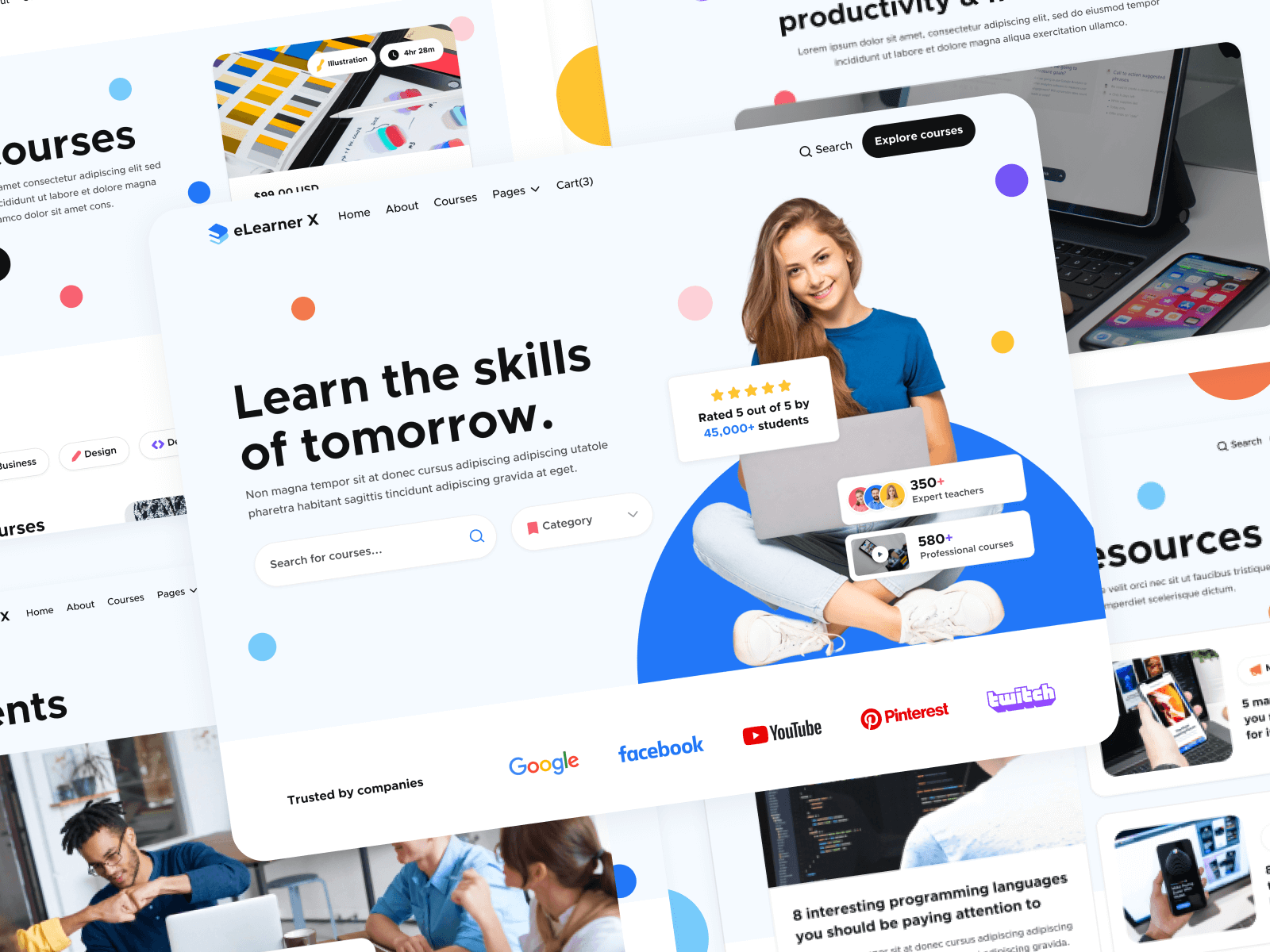 Plantilla de Escuela Online para Webflow