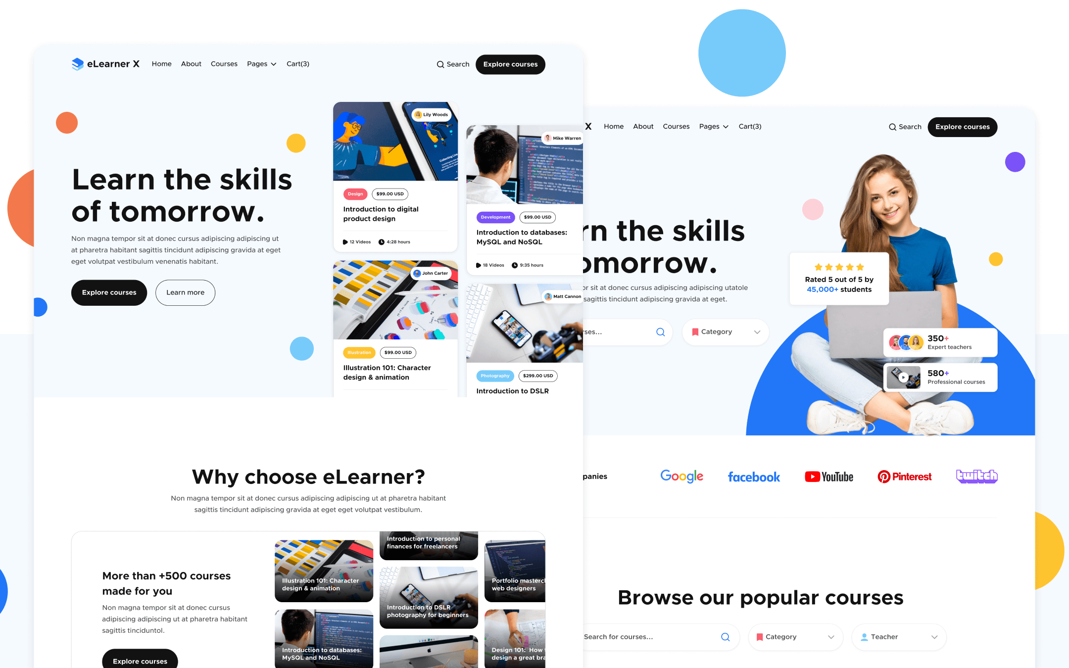 Plantilla de Cursos en Línea para Webflow