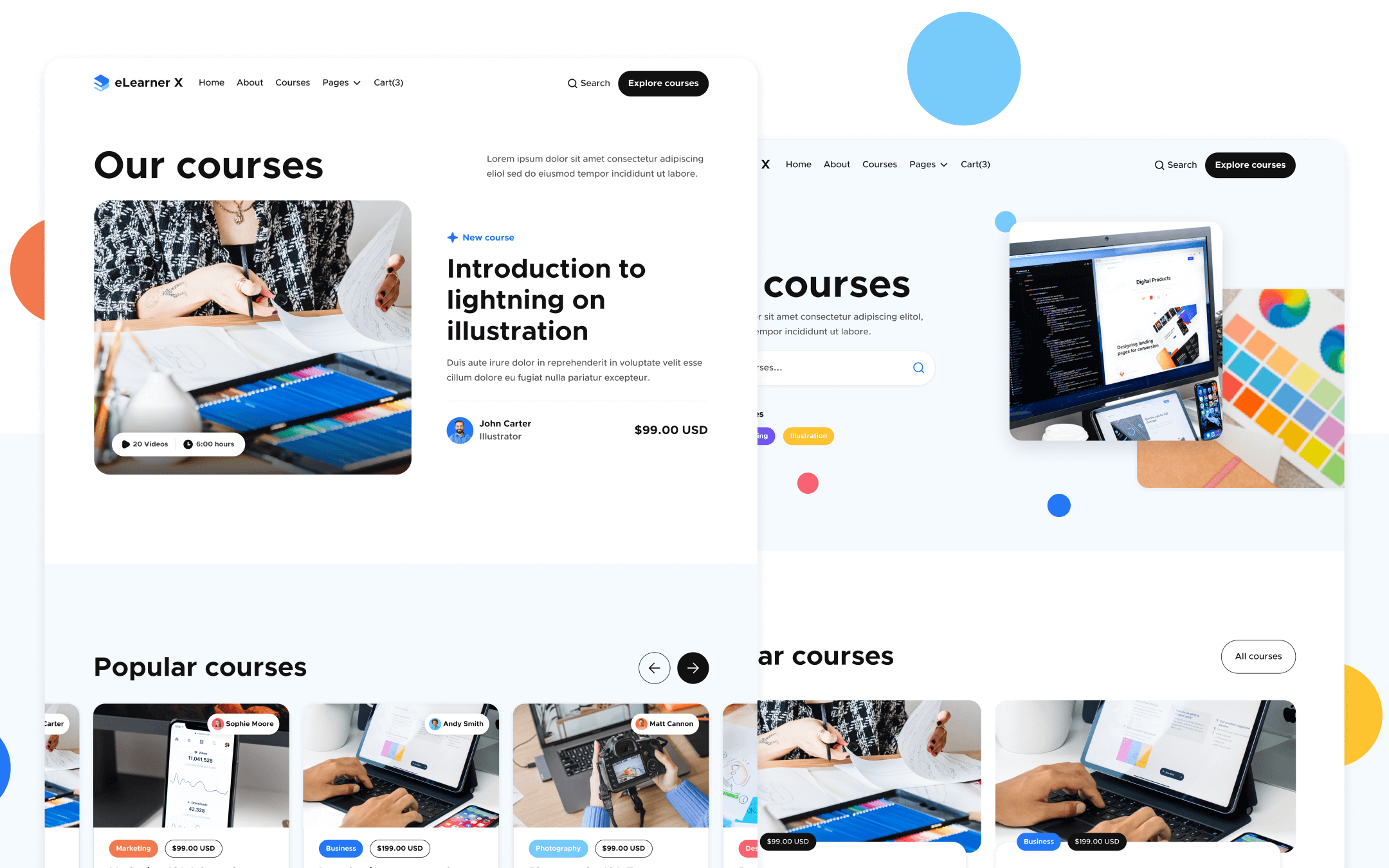 eLearner X Template para Webflow