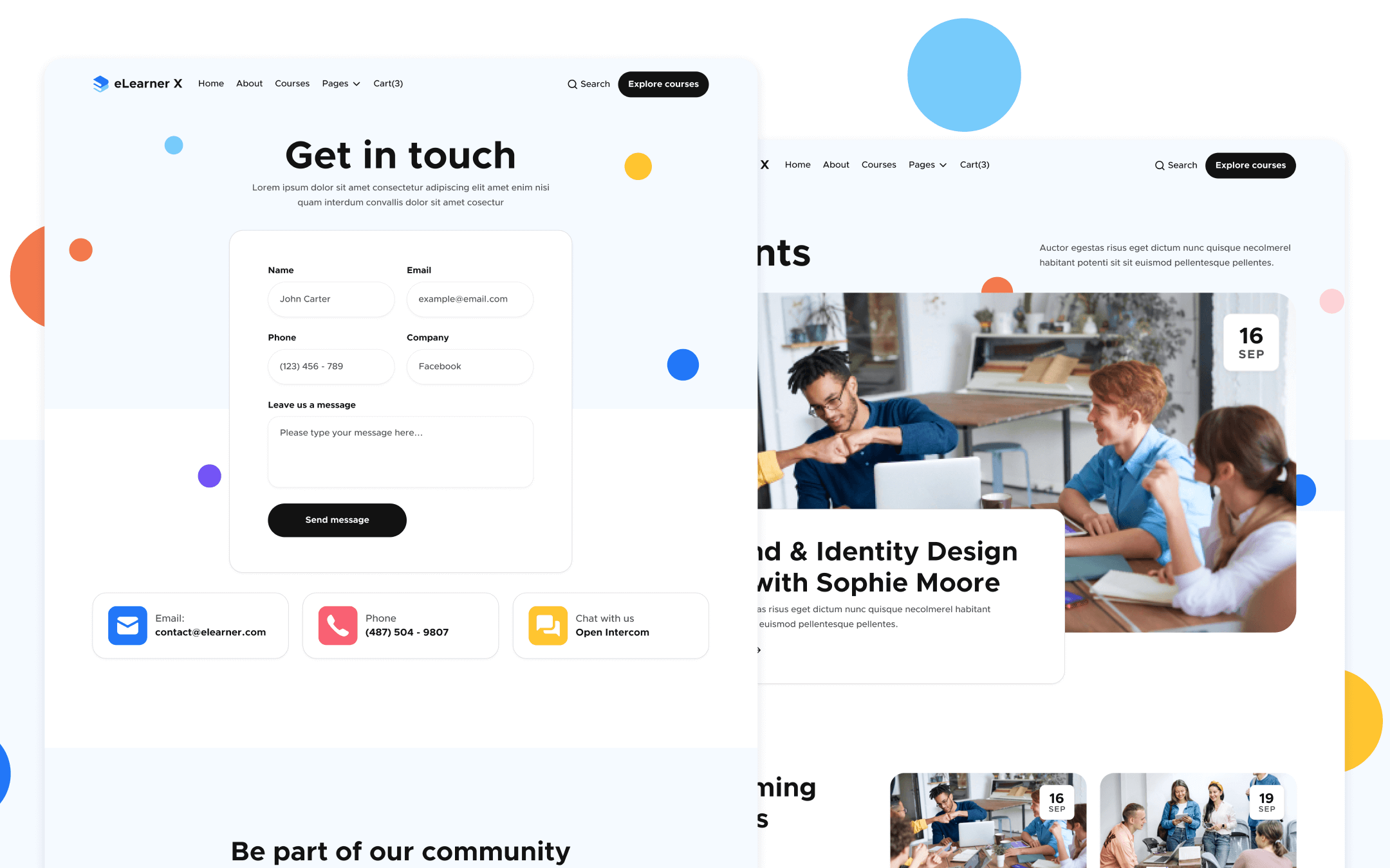 eLearner X Template para Webflow