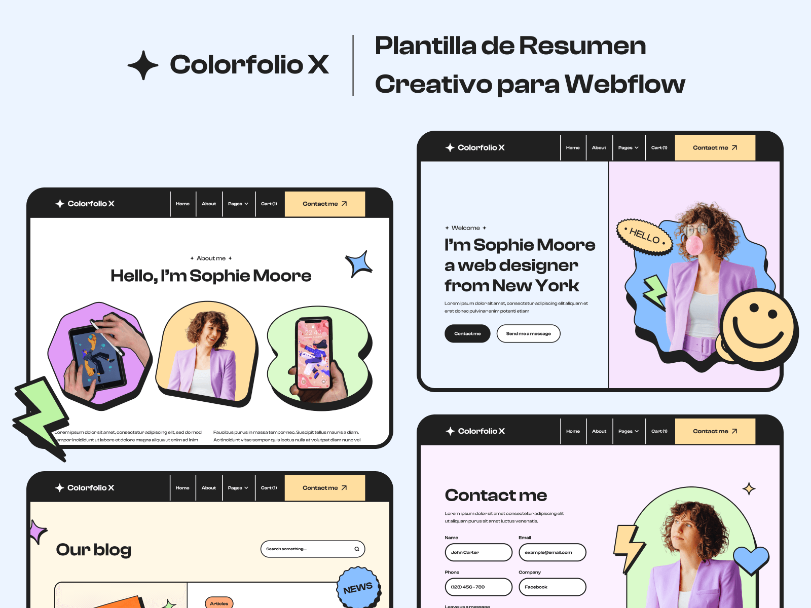 Plantilla de Resumen Creativo para Webflow