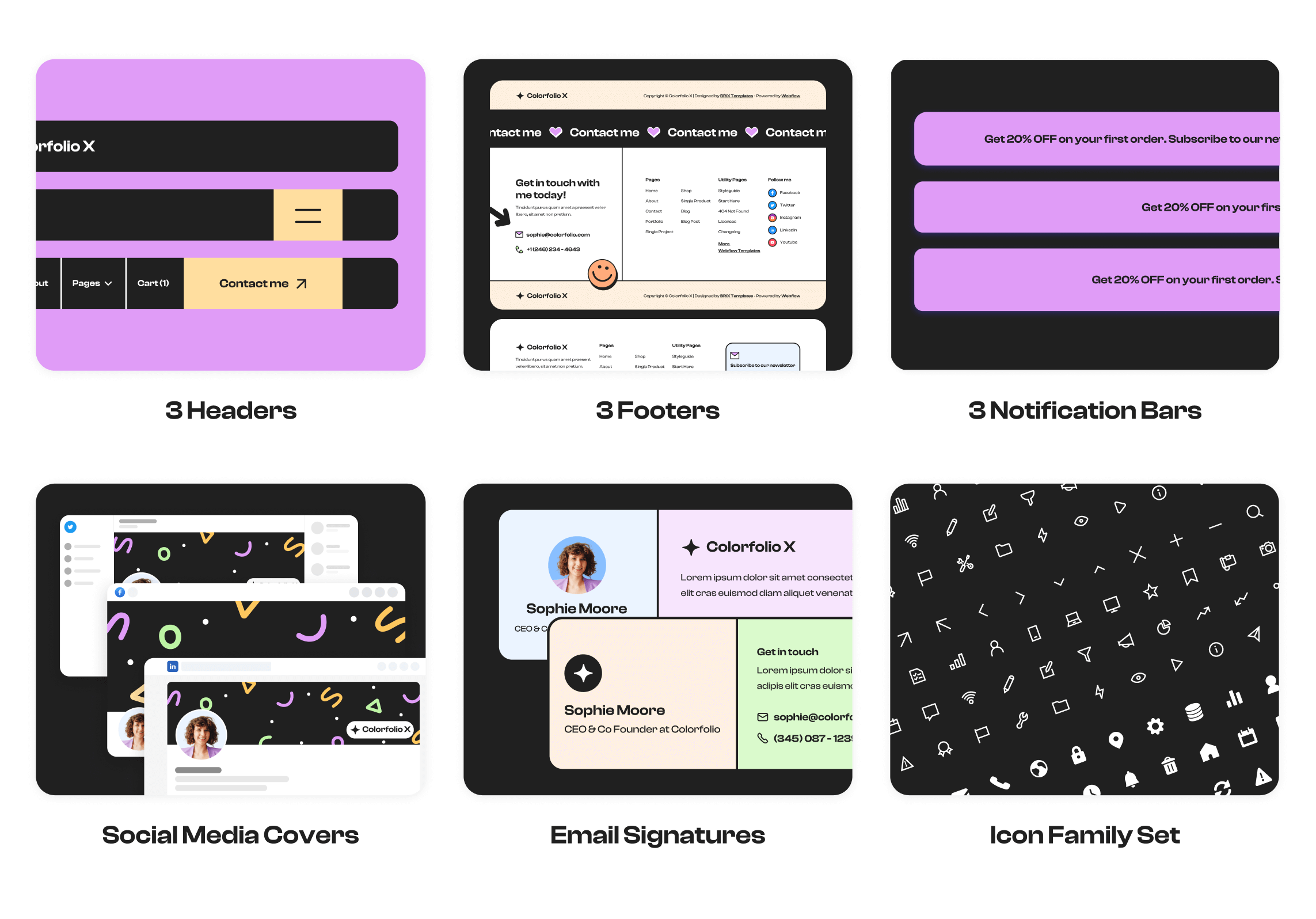 Colorfolio X - Design Portfolio Webflow Template Benefits