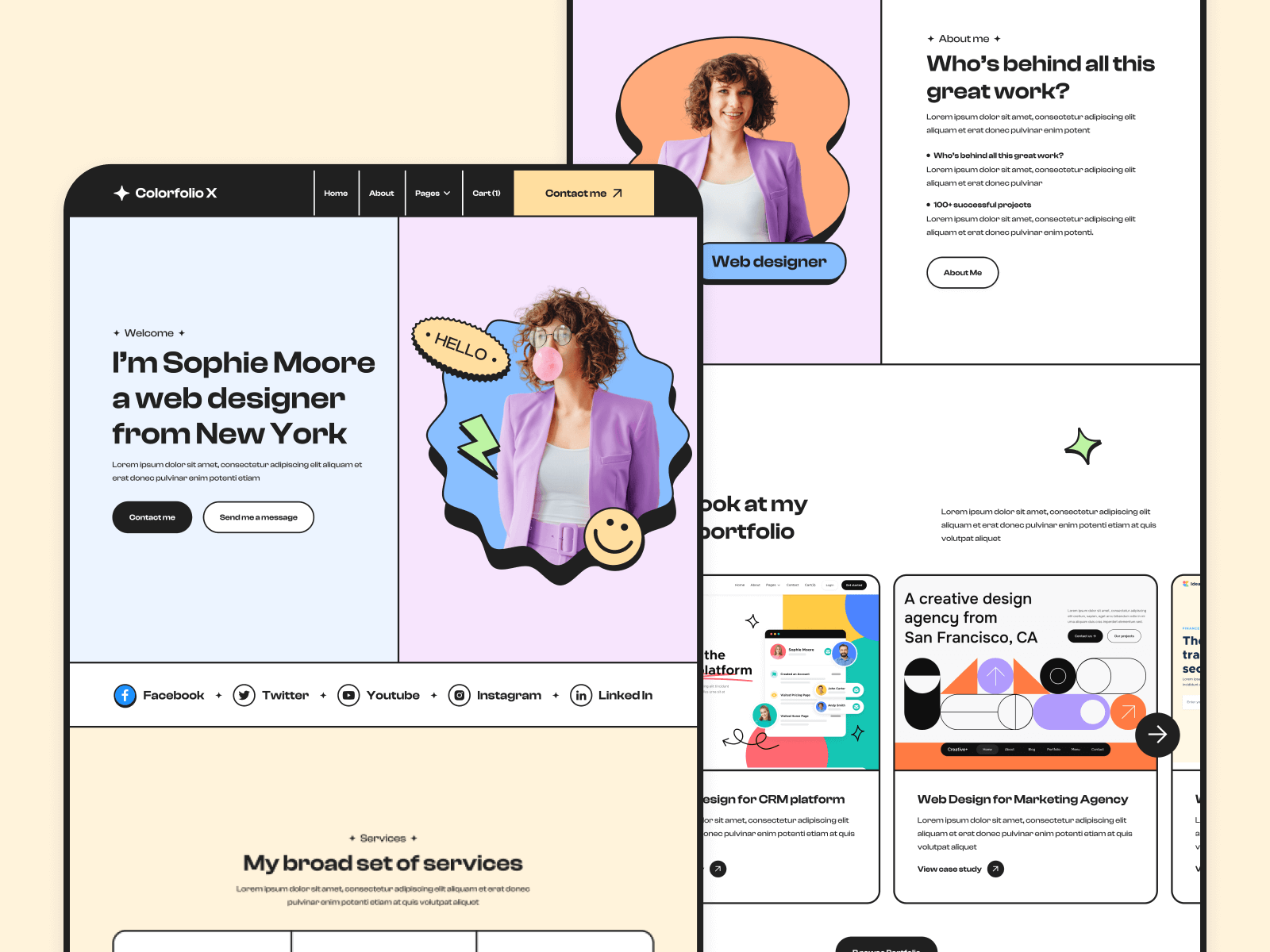 Template de Portafolio de Diseño para Webflow