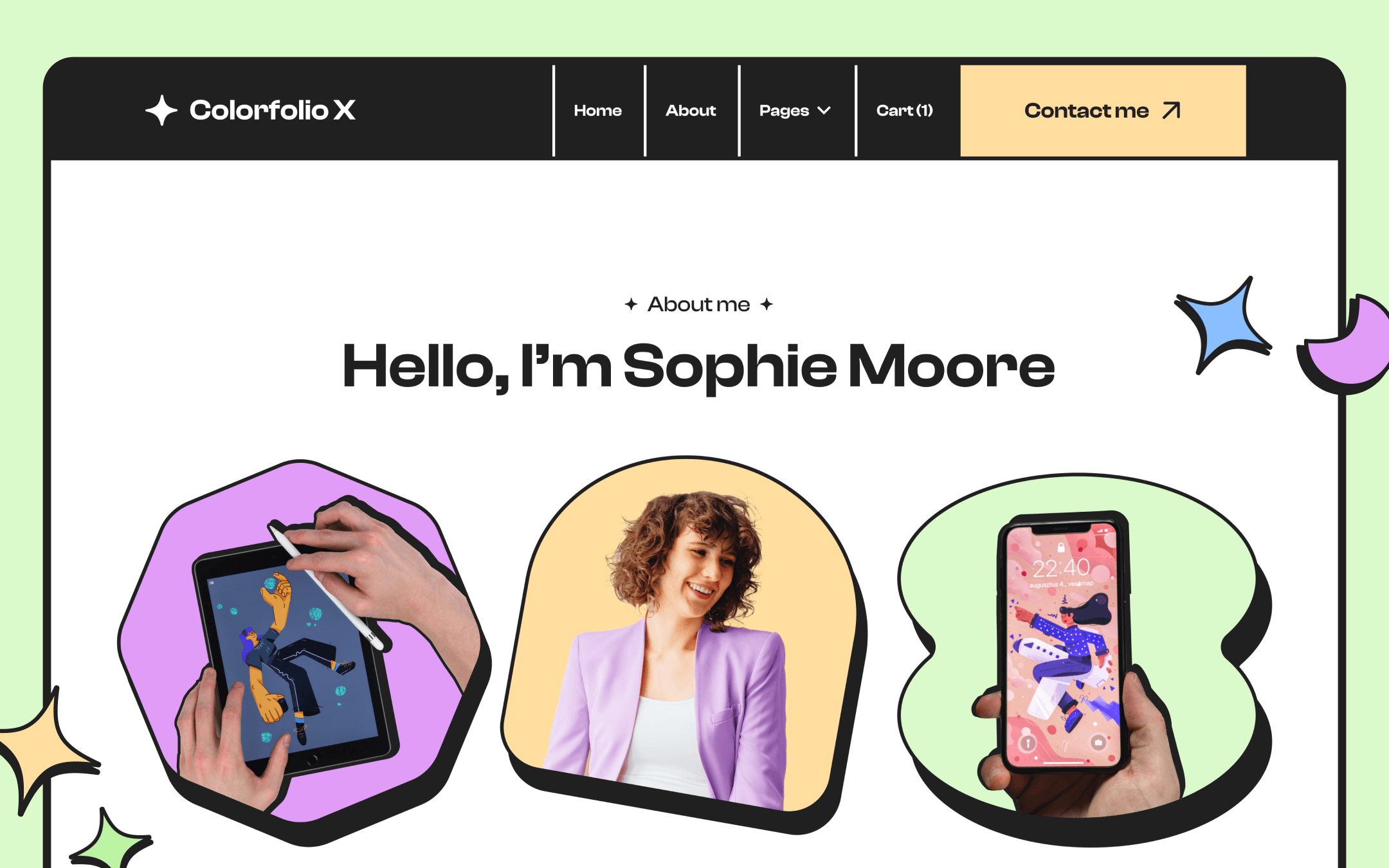 Colorfolio X Template para Webflow