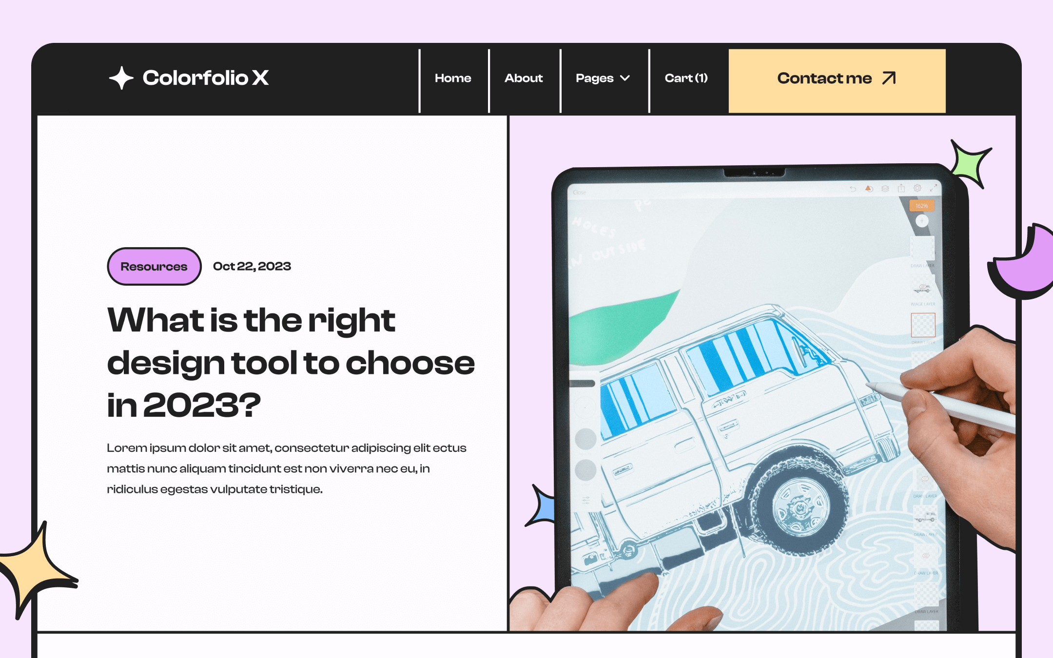 Colorfolio X Template para Webflow