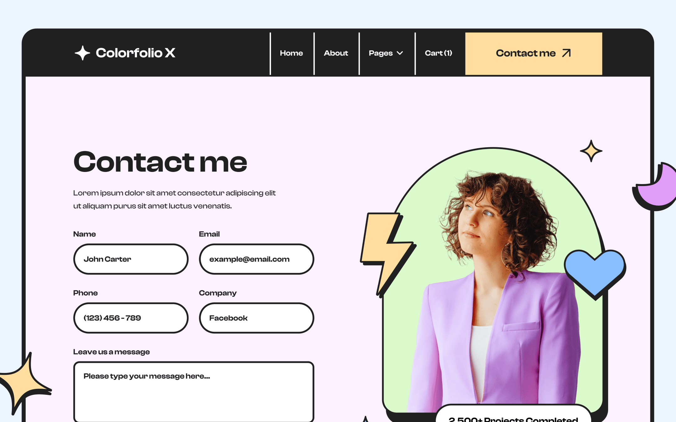 Colorfolio X Template para Webflow