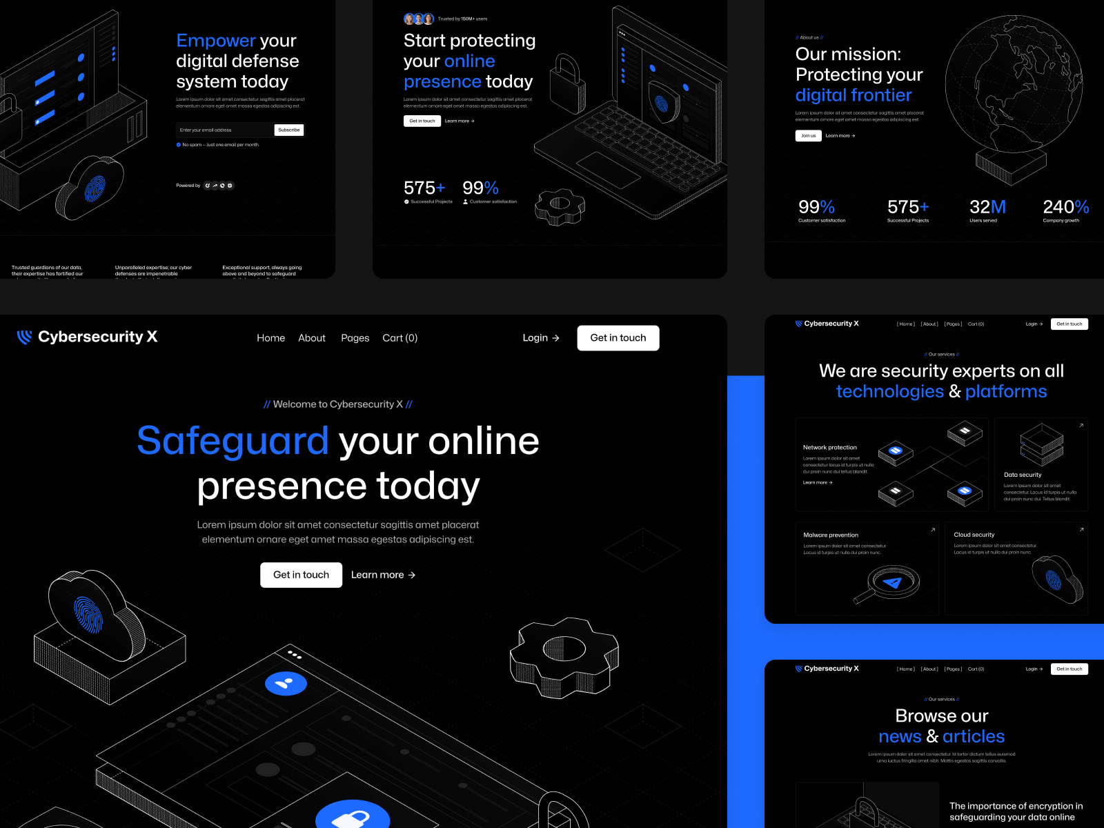 Plantilla para Webflow de Cyber Seguridad