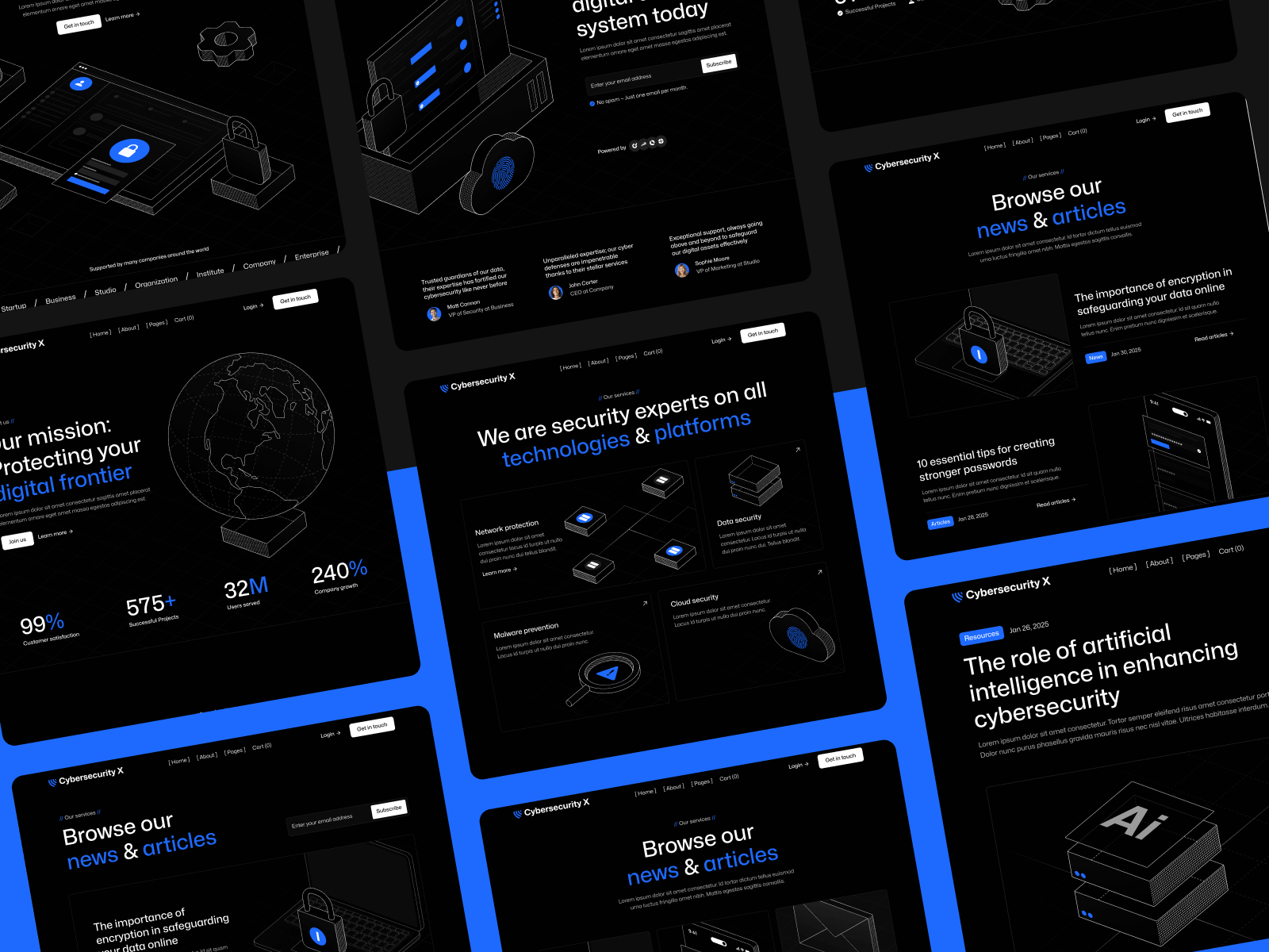 Plantilla de Seguridad Informática para Sitio Web en Webflow