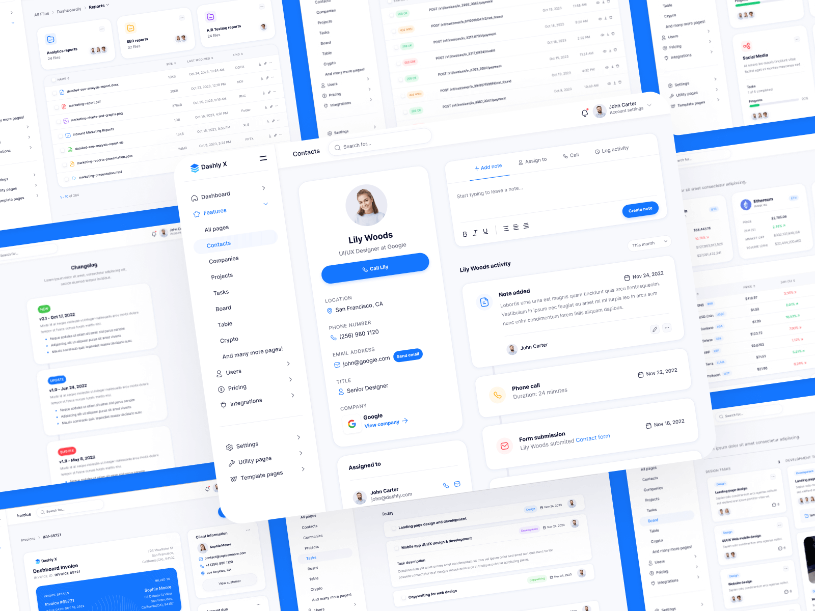 Template de Panel de Control para Webflow