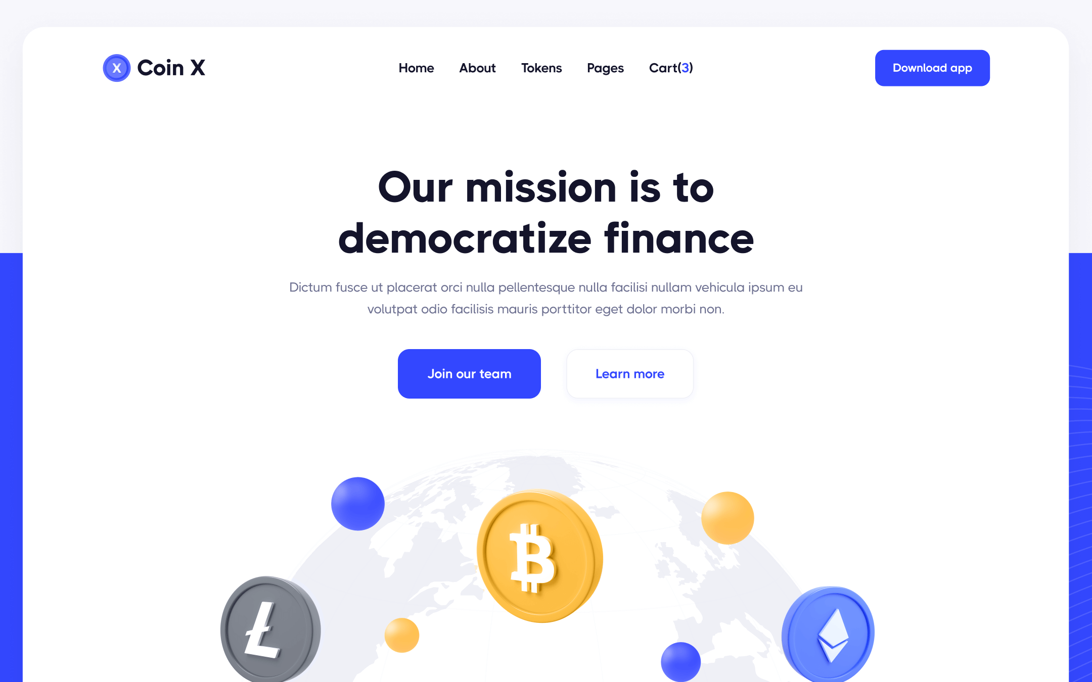 Coin X Template para Webflow