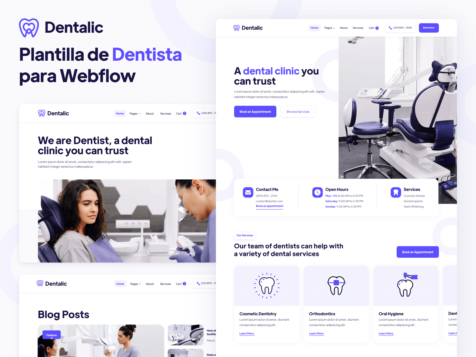 Plantilla de Dentista para Webflow
