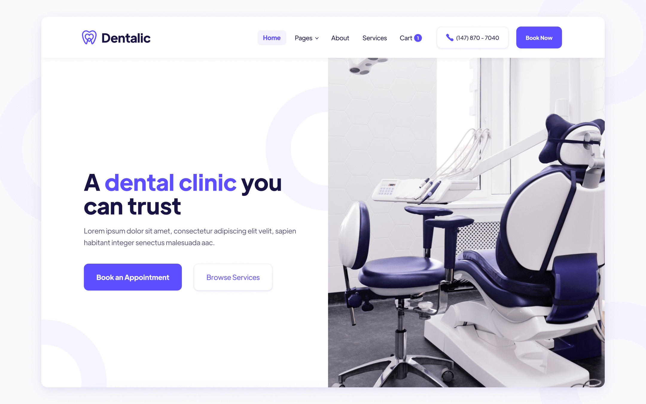 Plantilla de Dentista para Webflow