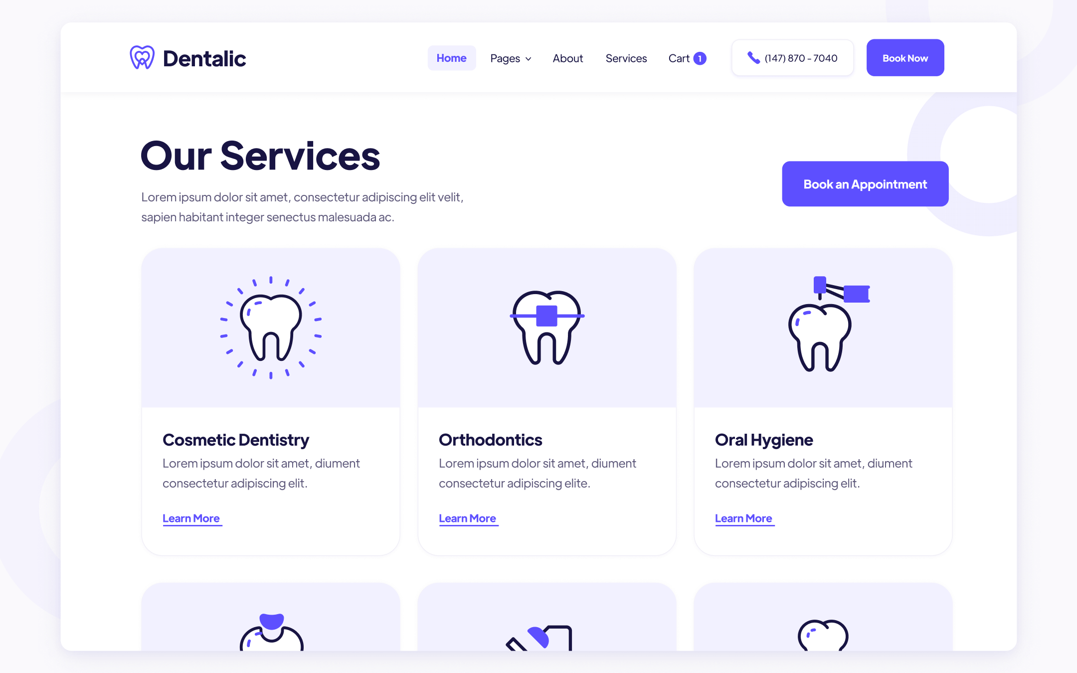 Dentalic Template para Webflow