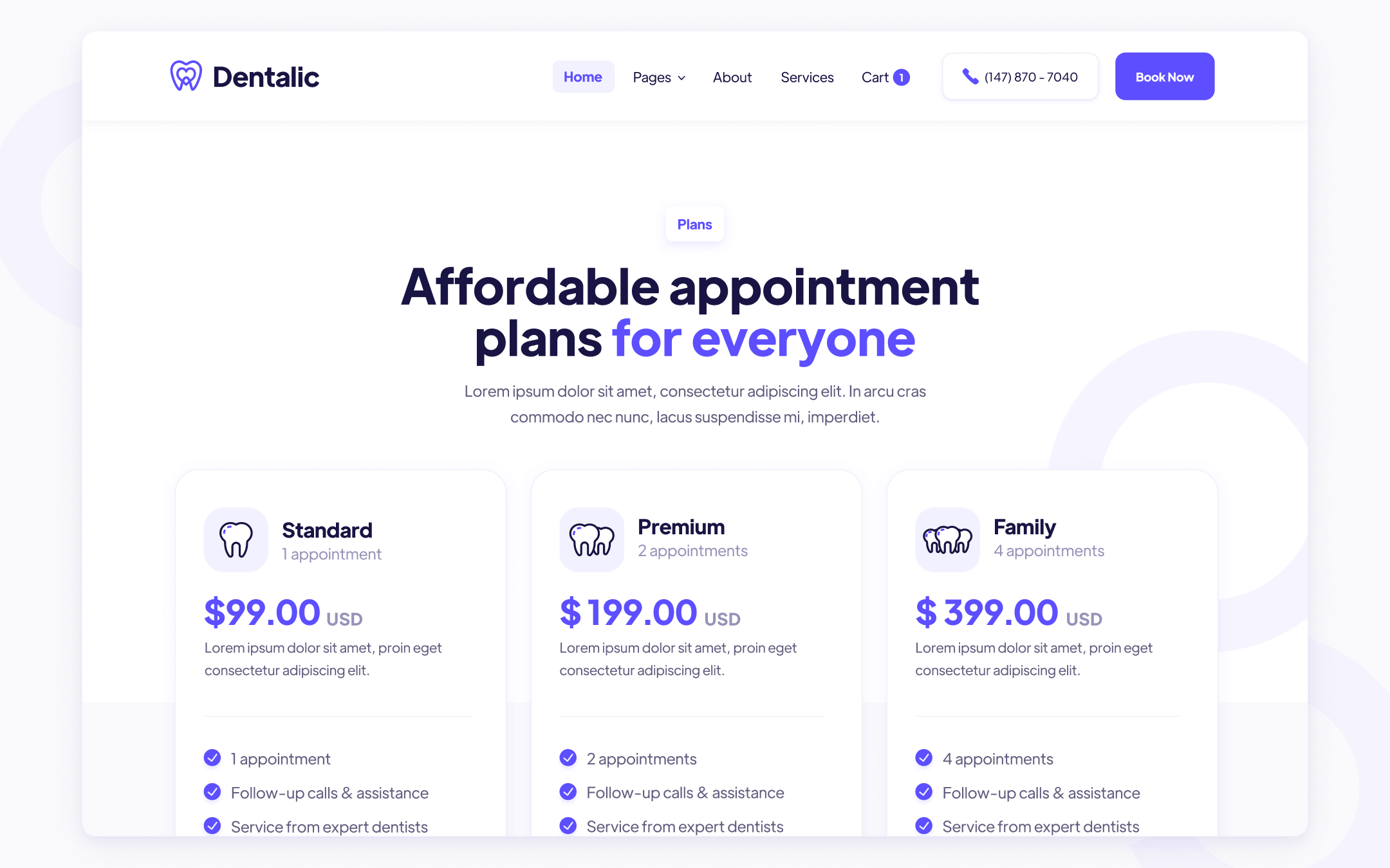 Dentalic Template para Webflow