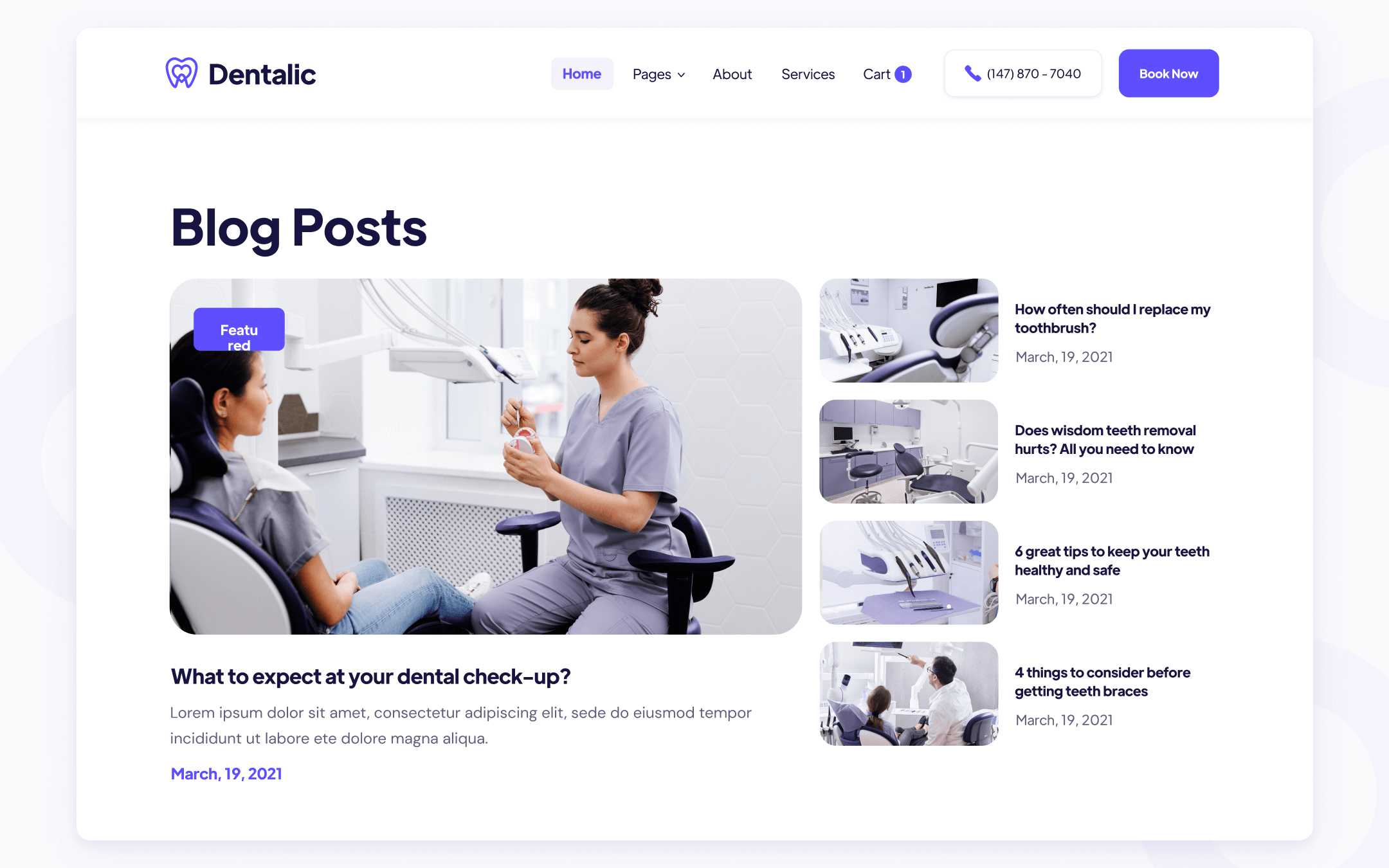 Dentalic Template para Webflow