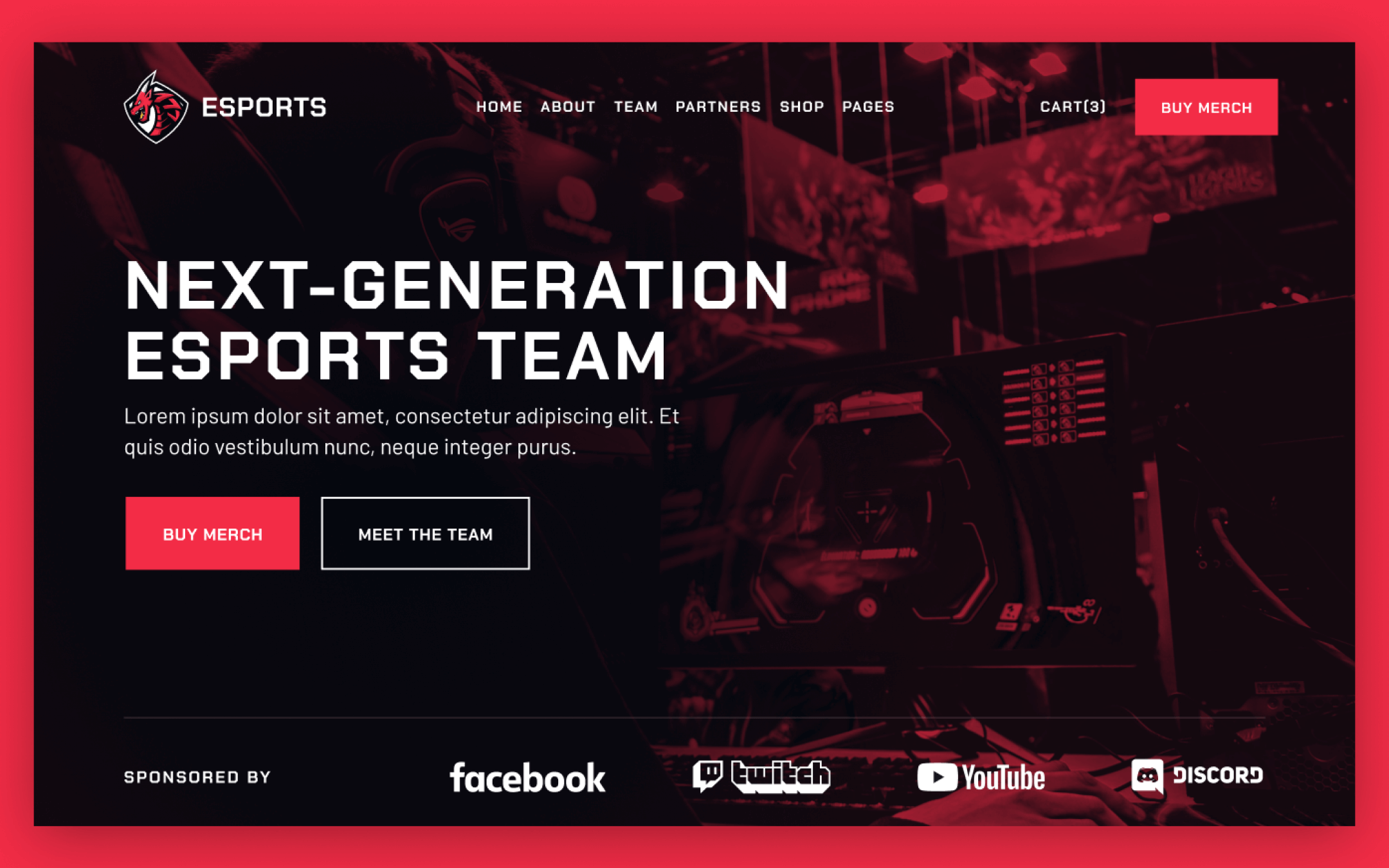 Plantilla de Deportes Virtuales para Webflow