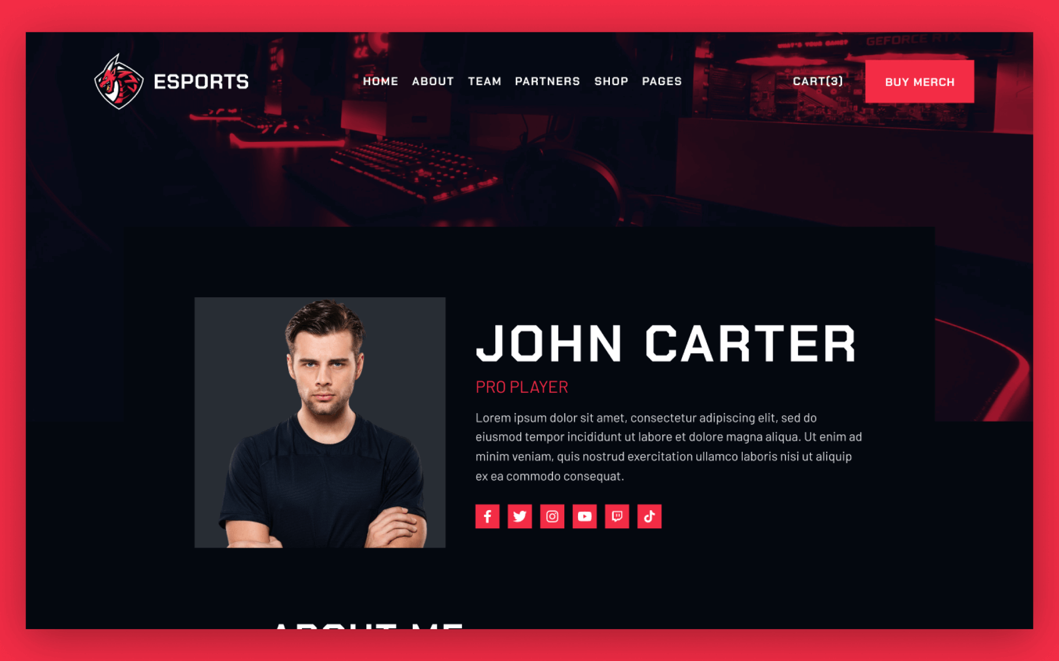 eSports Template para Webflow
