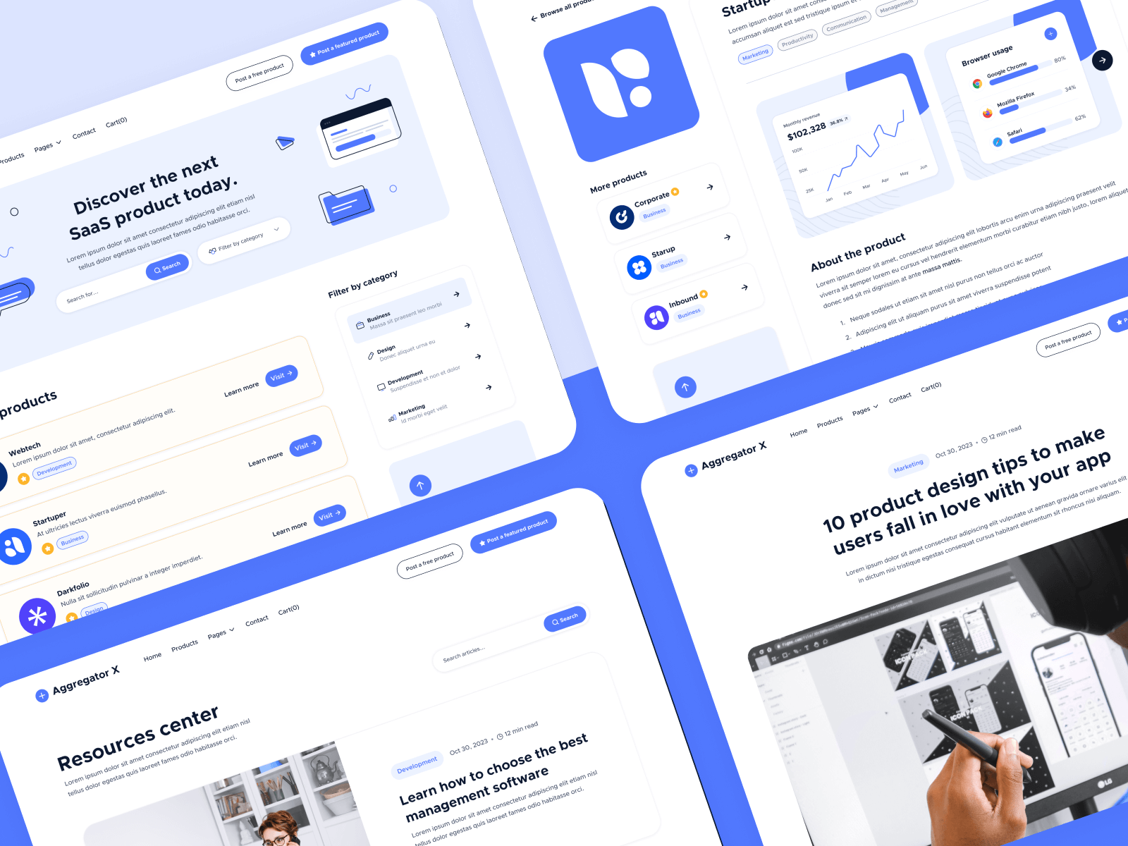 Plantilla de Sitio de Recomendaciones para Webflow