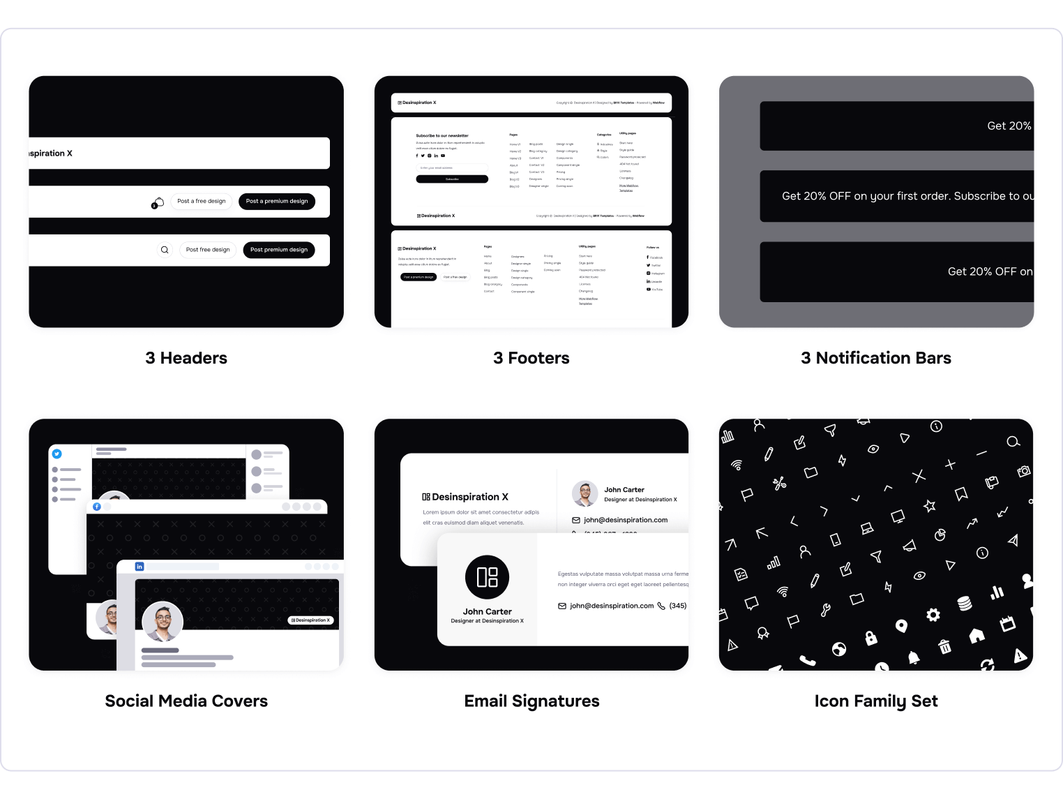 Desinspiration X - Curated Design Directory Webflow Template Benefits