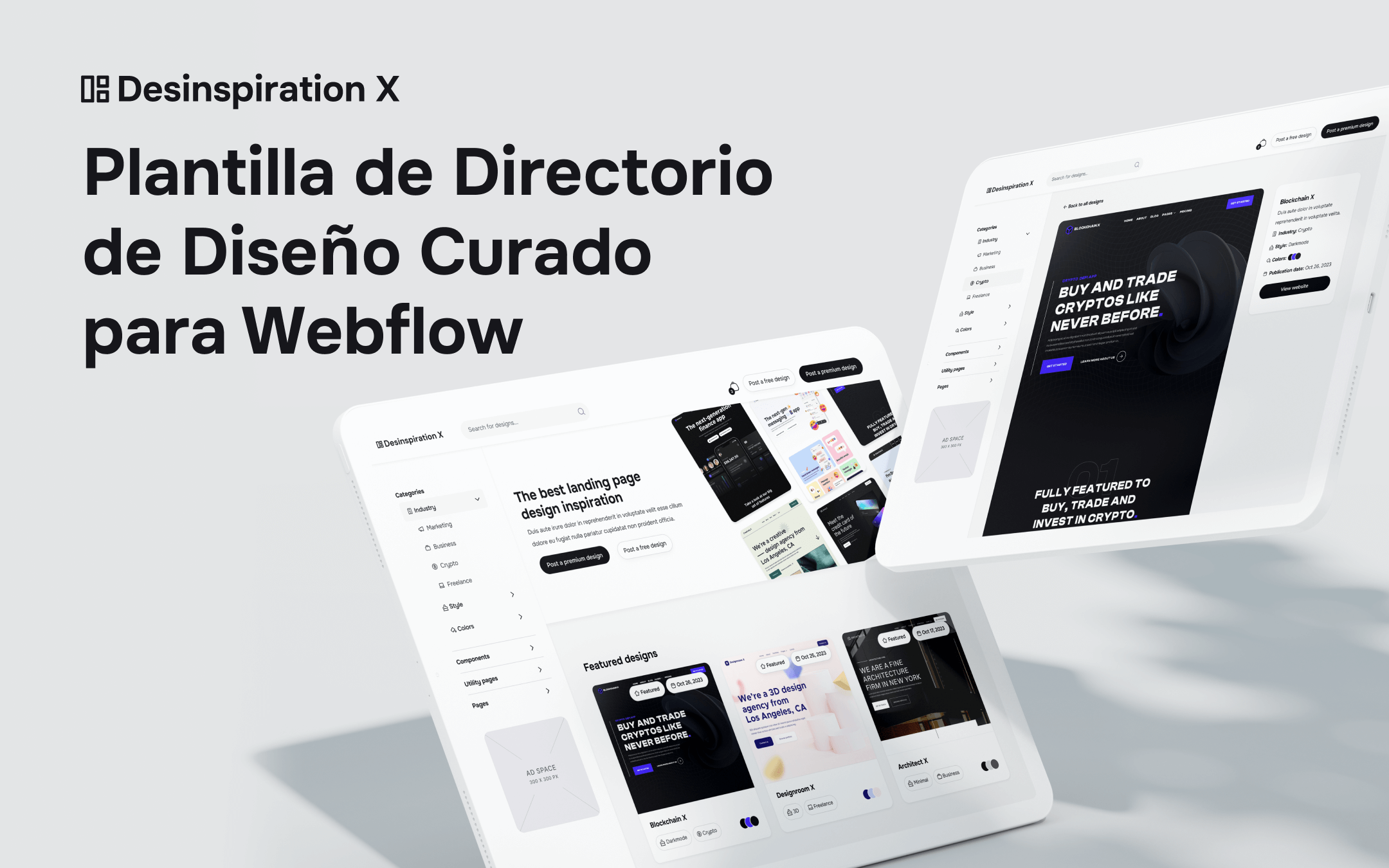Plantilla de Directorio de Diseño Curado para Webflow