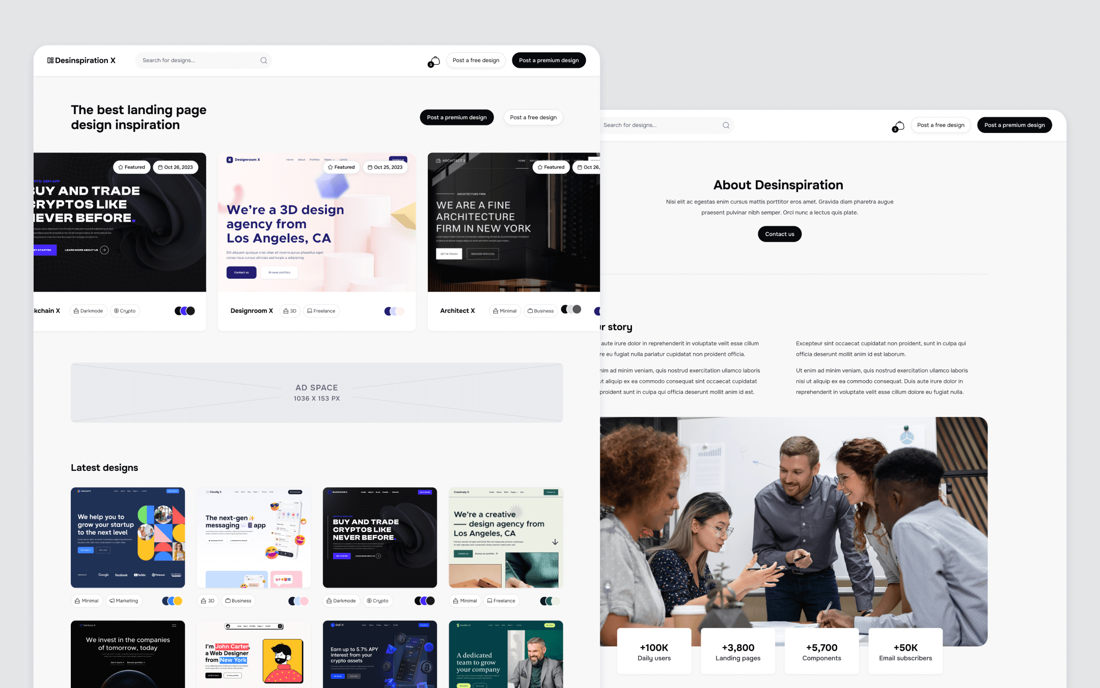 Desinspiration X Template para Webflow