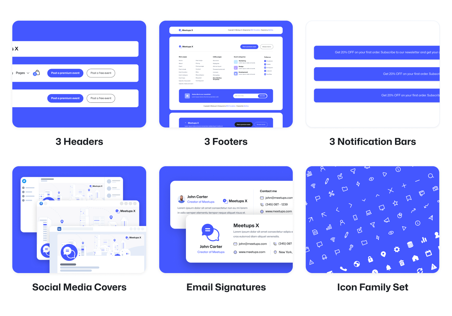 Meetups X - Event Directory Webflow Template