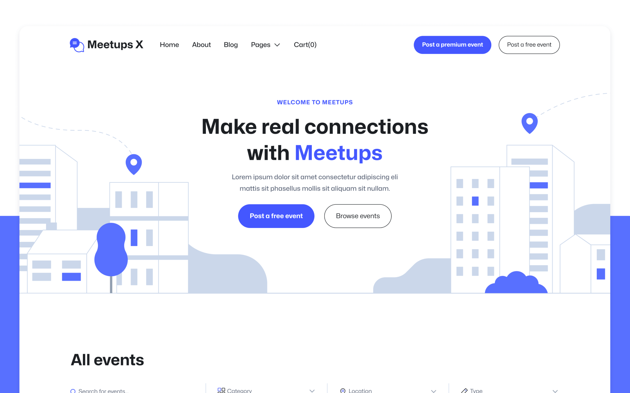 Plantilla de Directorio de Eventos para Webflow