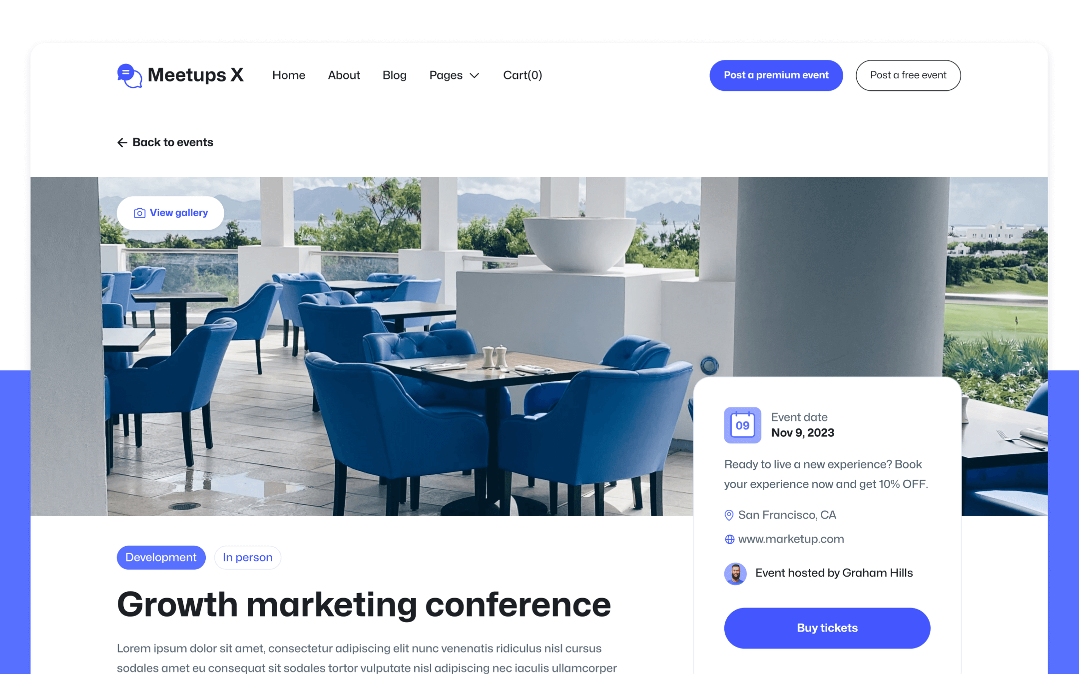 Meetups X Webflow Template