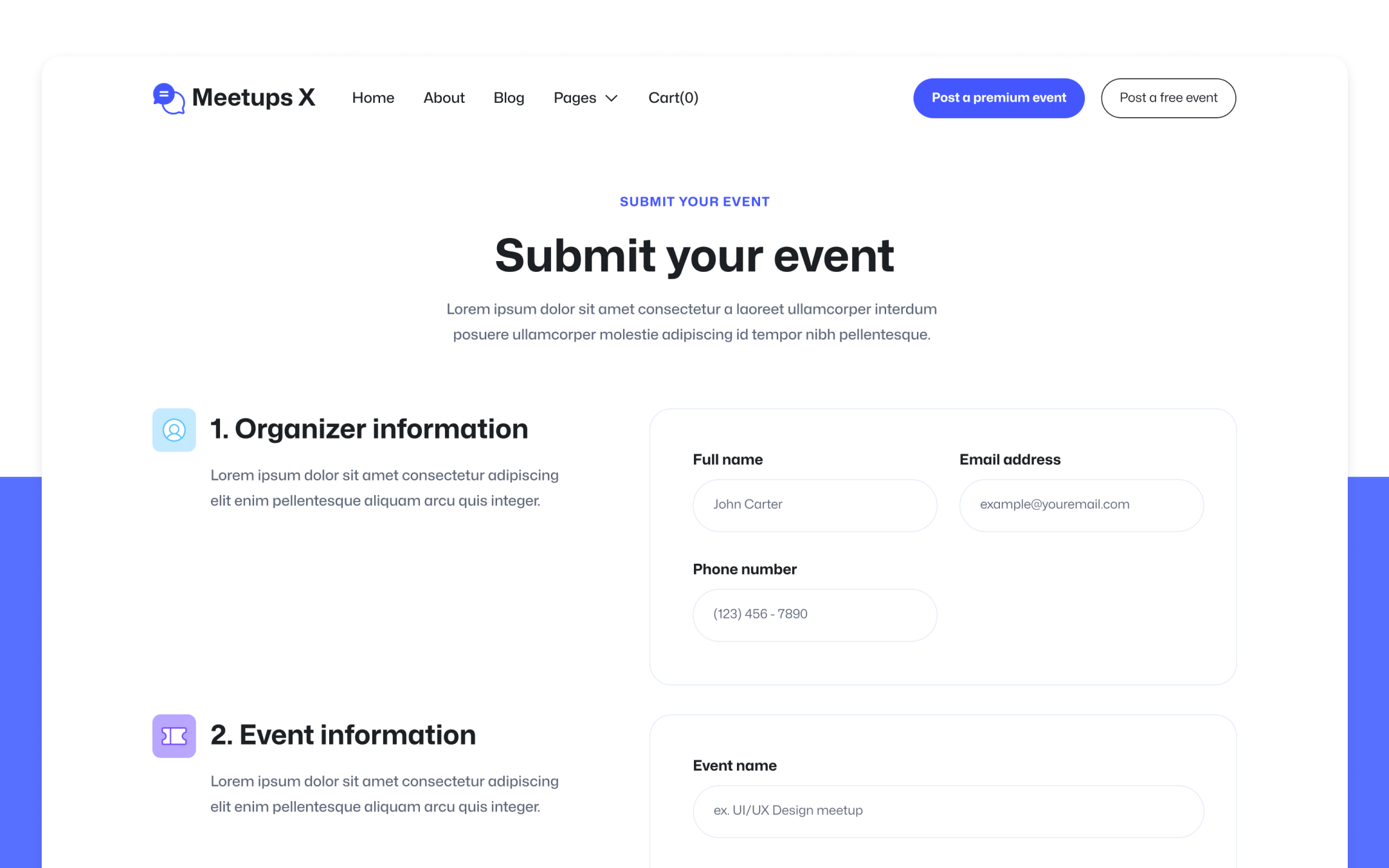 Meetups X Webflow Template