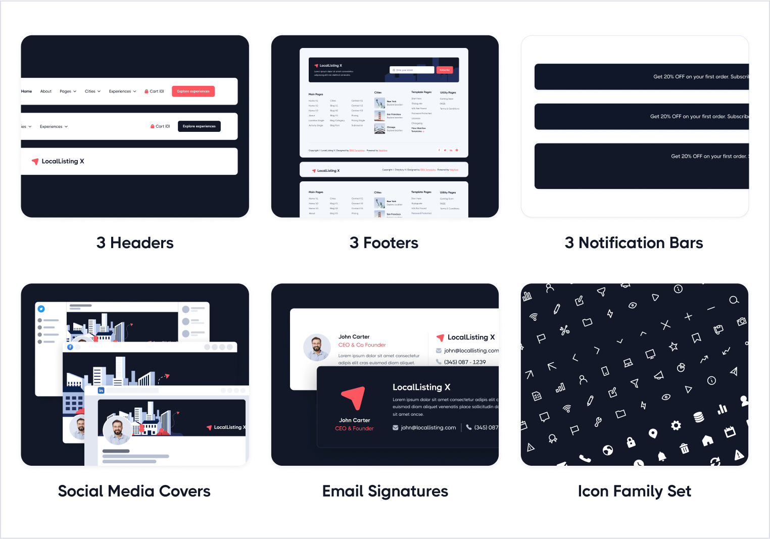 LocalListing Listing Directory Webflow Template Benefits