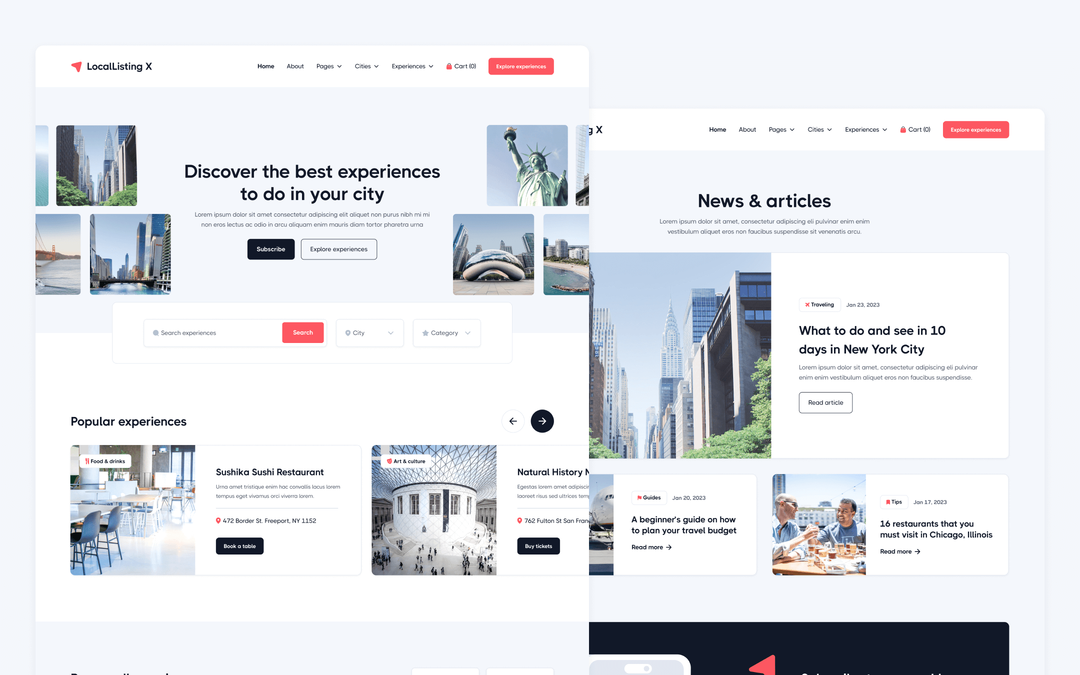 LocalListing X Template para Webflow