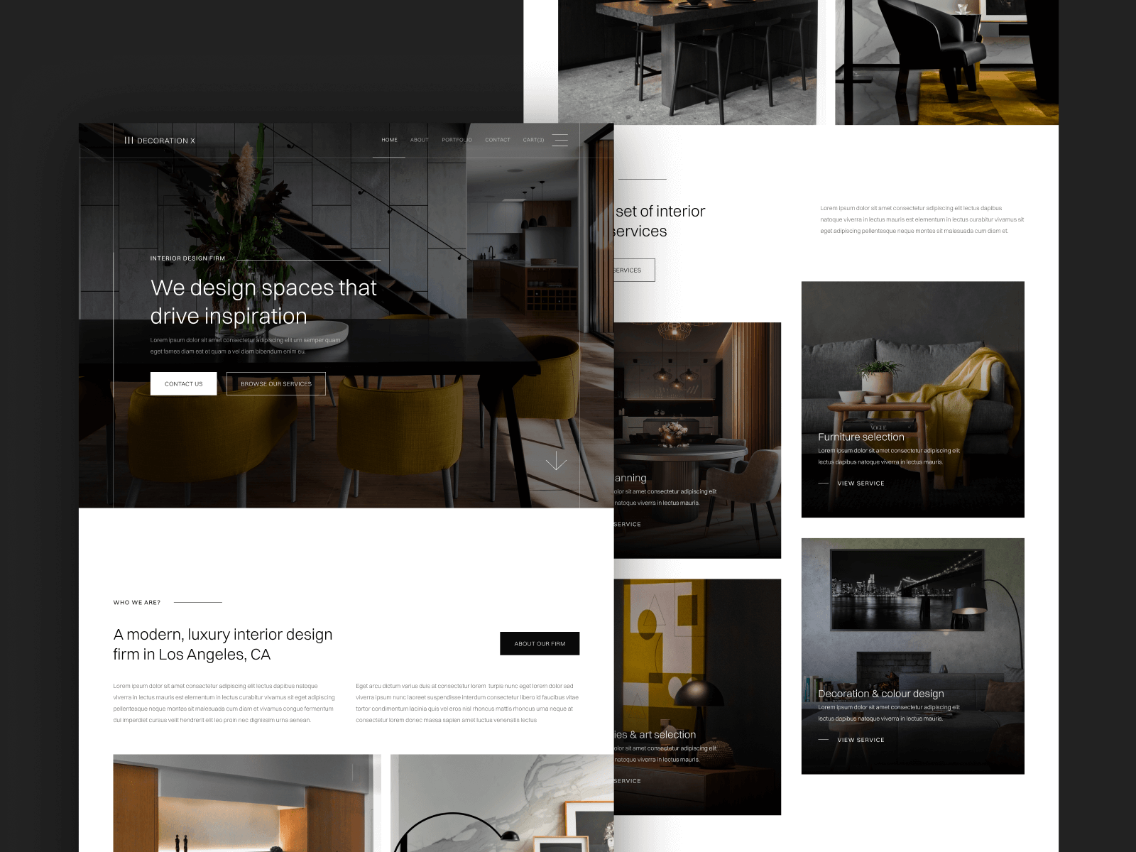 Template de Firma de Diseño de Interiores para Webflow