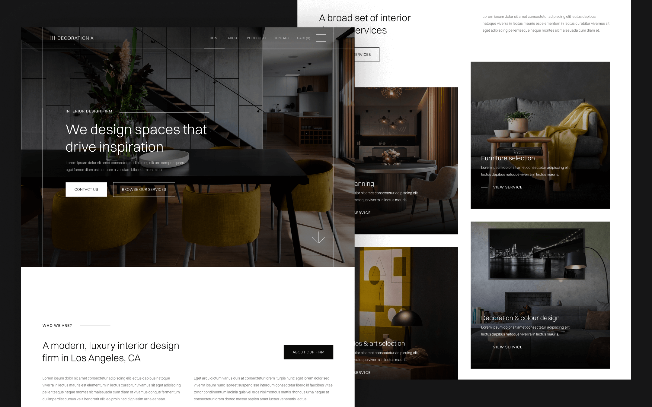 Plantilla de Diseño de Interiores para Webflow