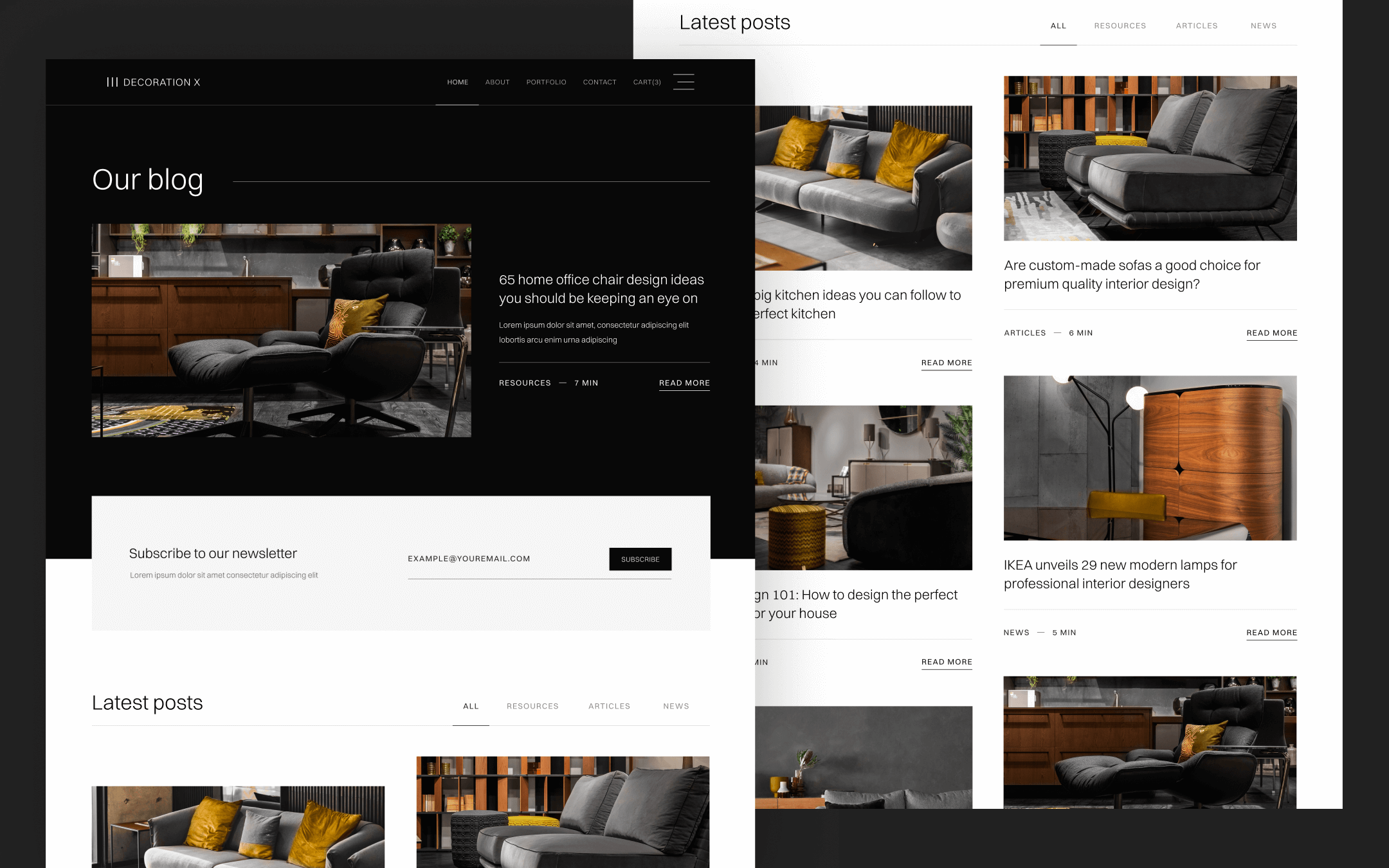 Decoration X Template para Webflow