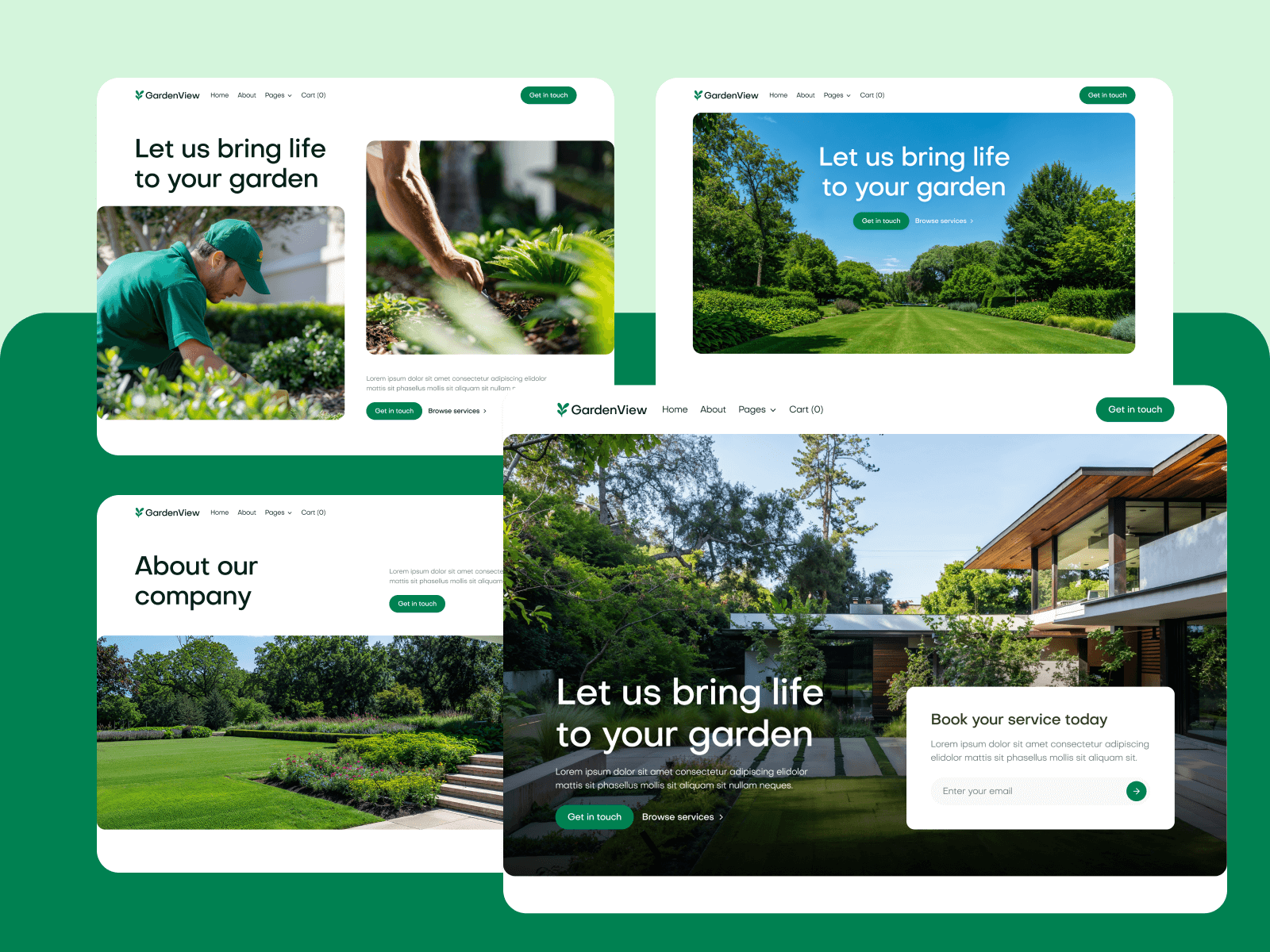 Plantilla para Webflow de Diseño de Jardines
