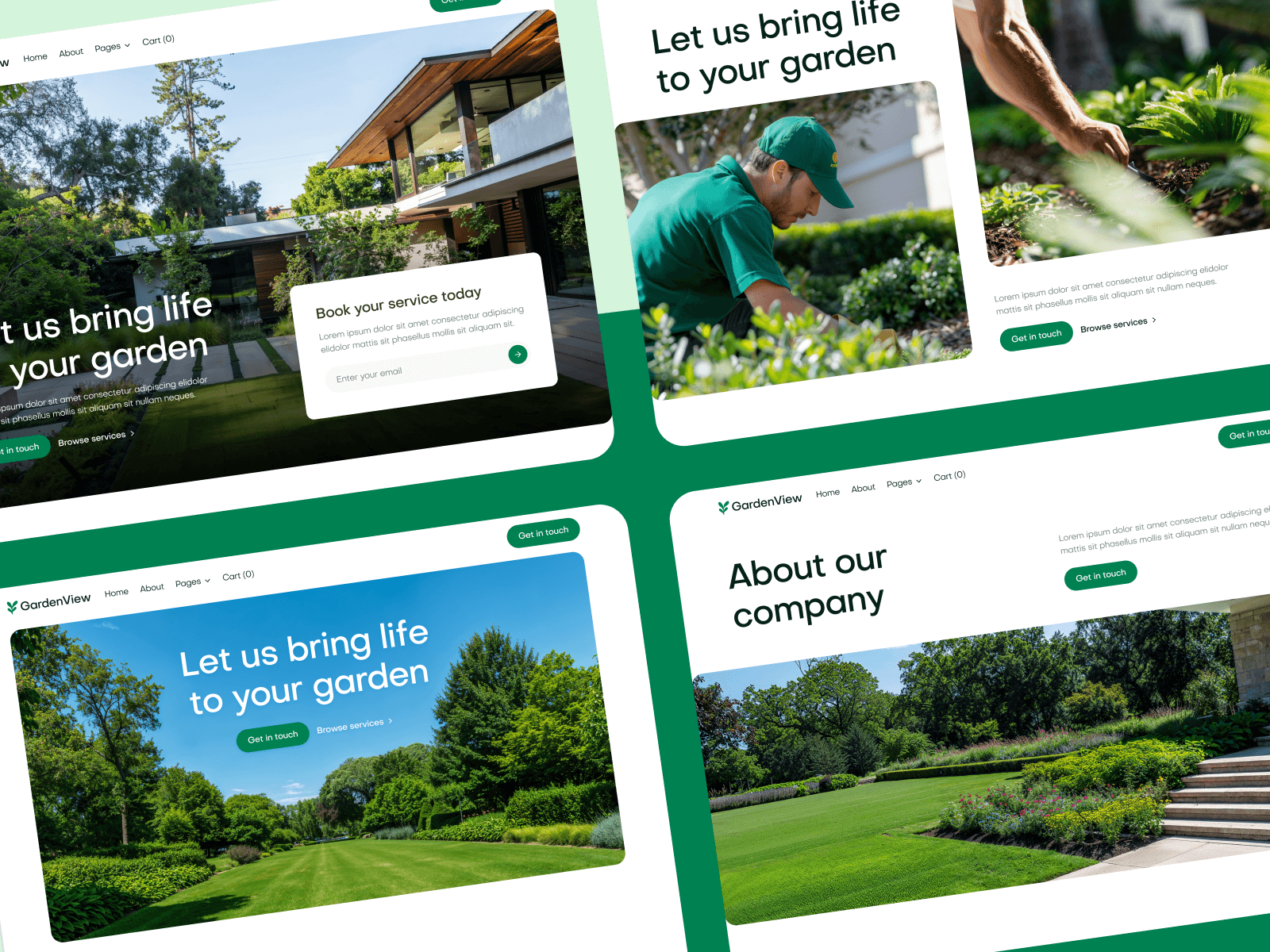 Plantilla de Paisajista para Sitio Web en Webflow