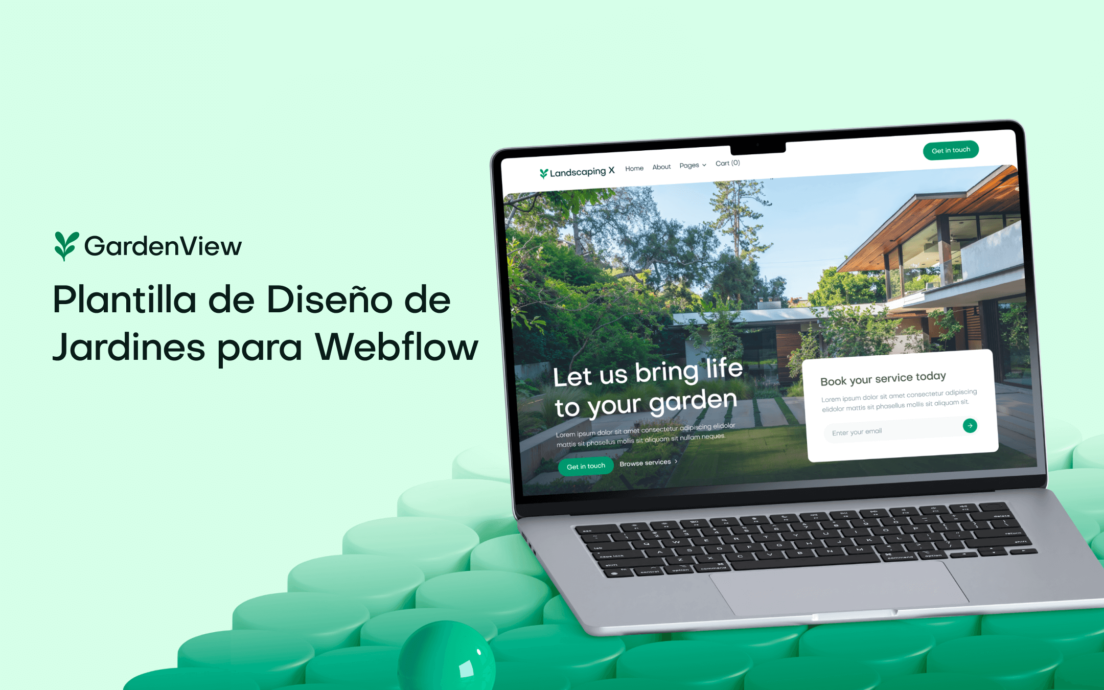 Plantilla de Diseño de Jardines para Webflow