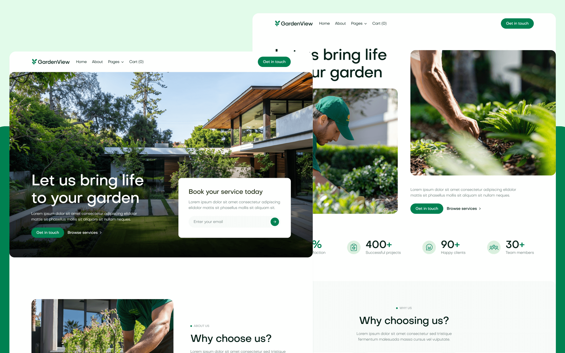 GardenView Template para Webflow