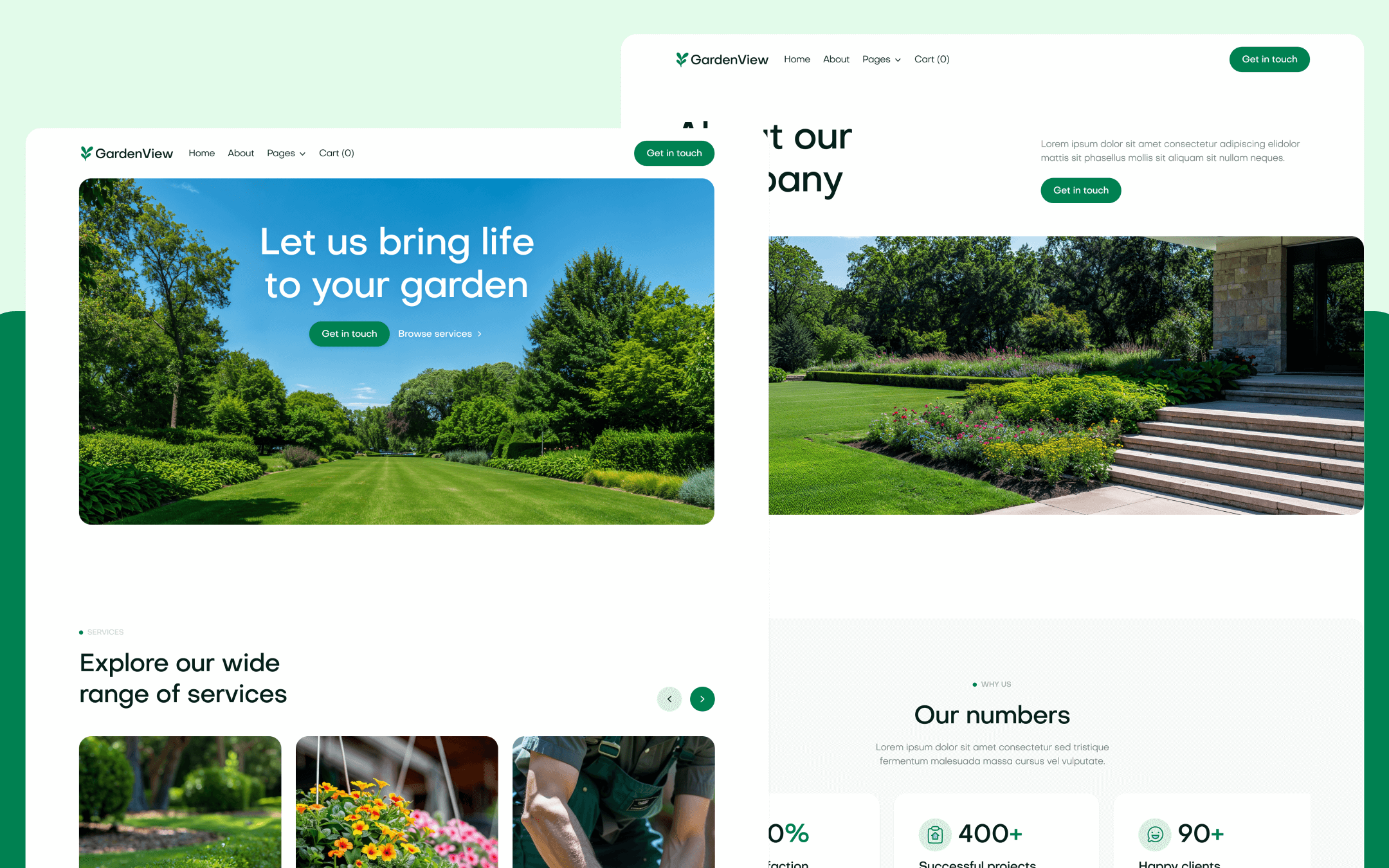 GardenView Template para Webflow