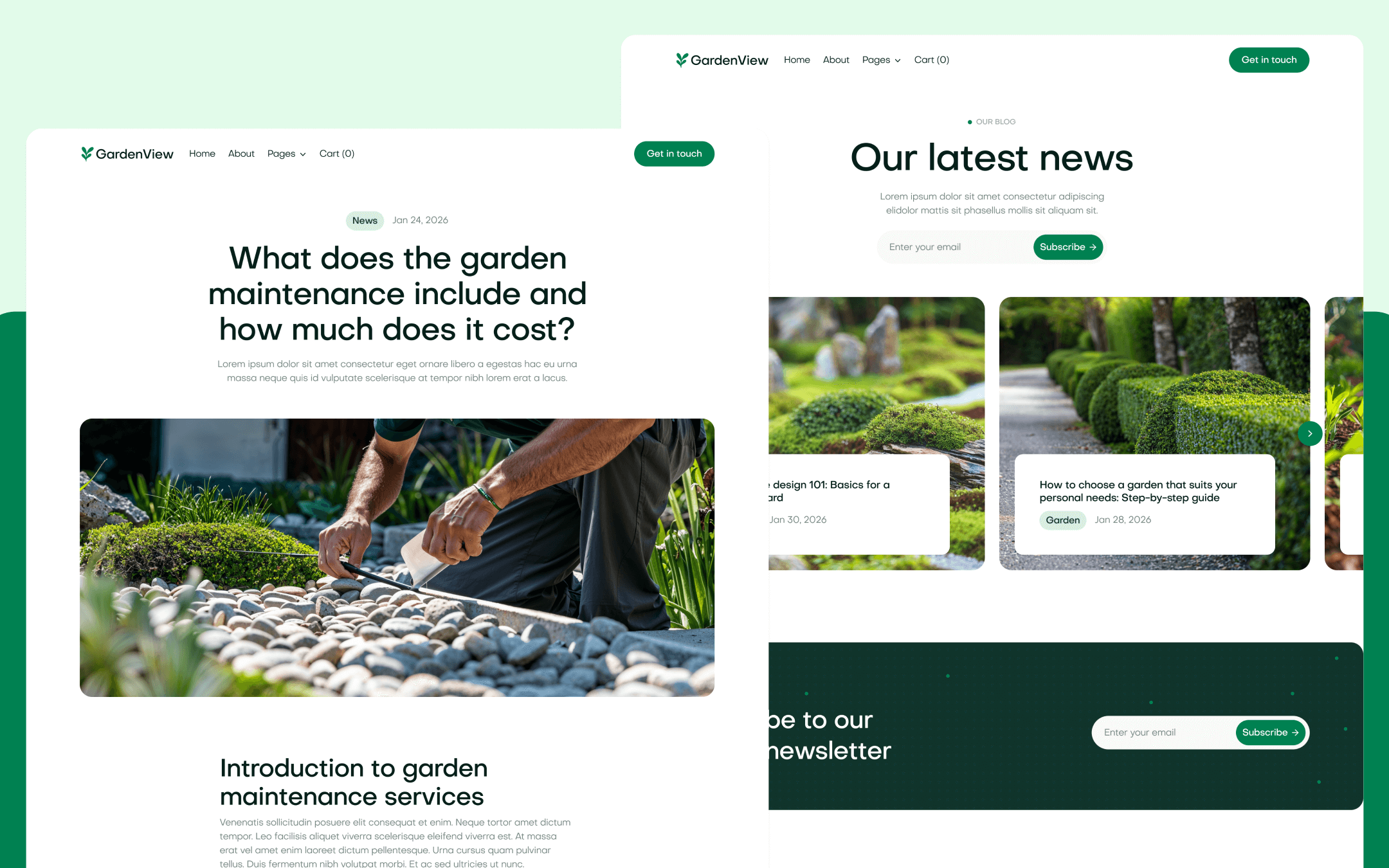 GardenView Template para Webflow