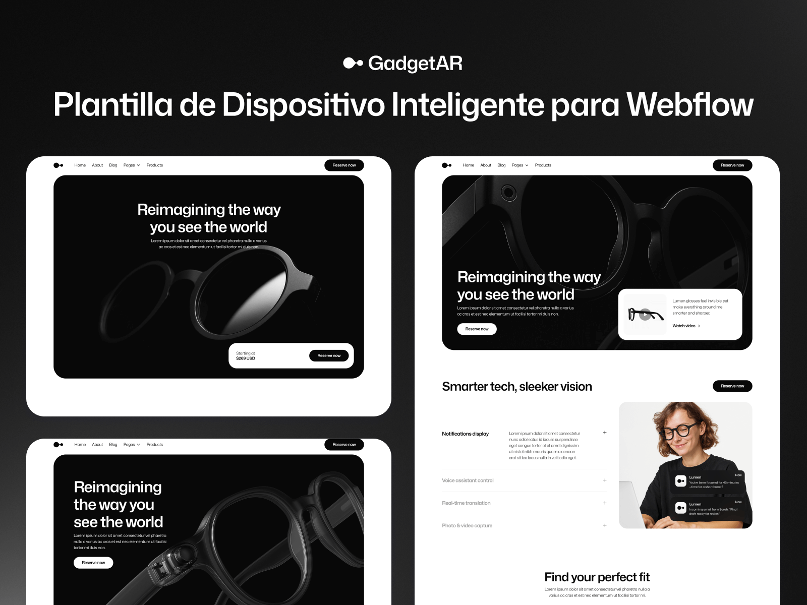 Plantilla de Dispositivo Inteligente para Webflow