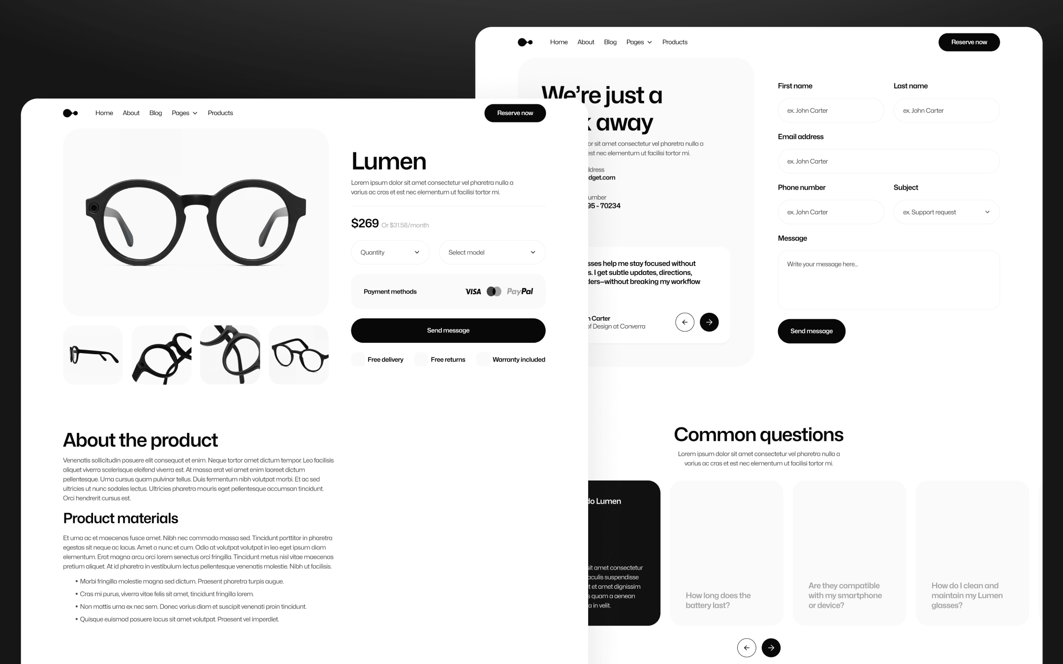 GadgetAR Template para Webflow