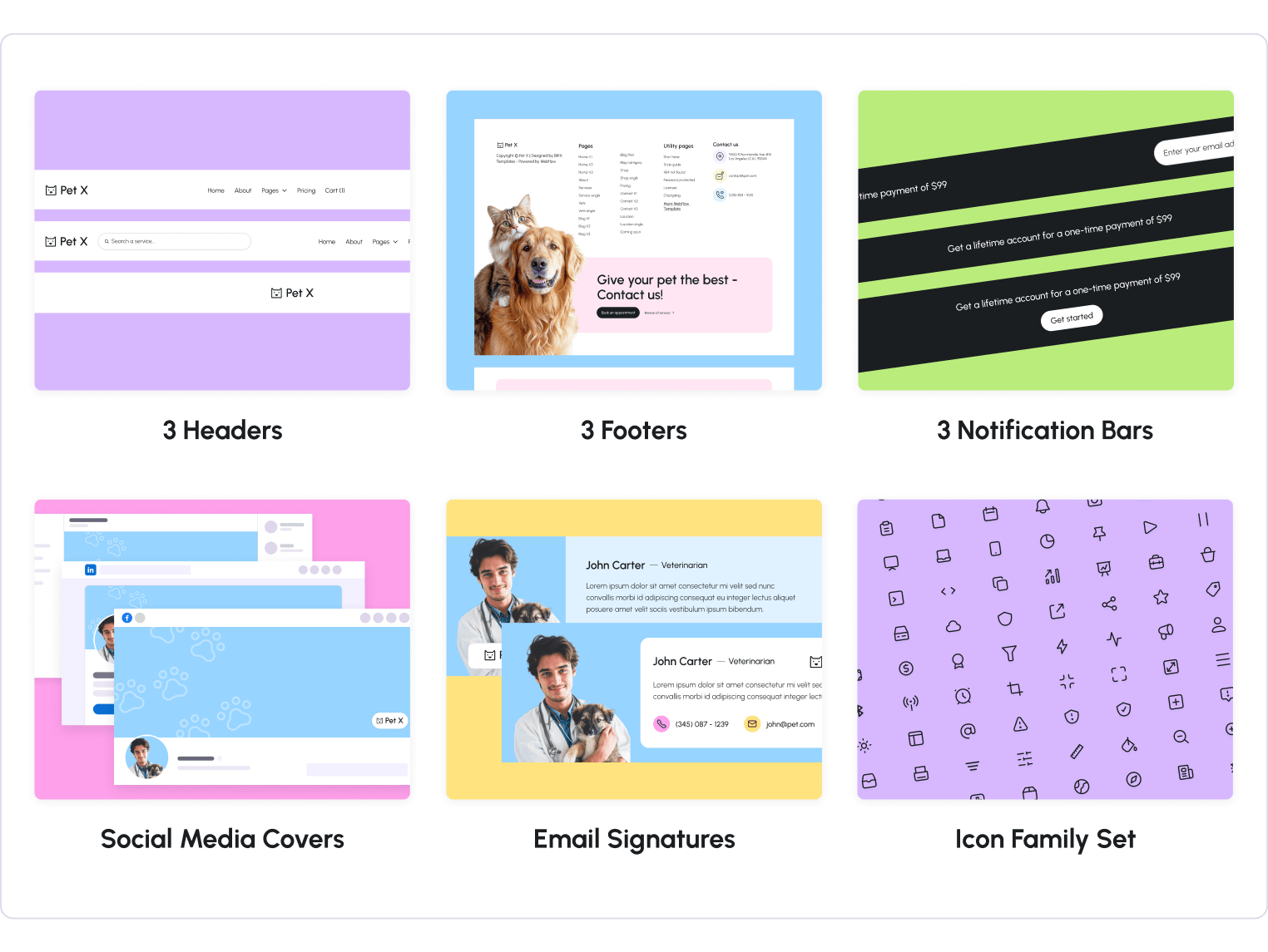 Pet X - Vet Webflow Template Benefits